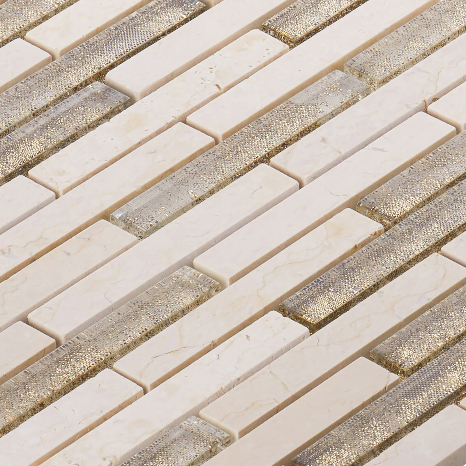 Beige Sand Crema Marfil Marble Stone Glass Mosaic Tile Kitchen Wall Backsplash