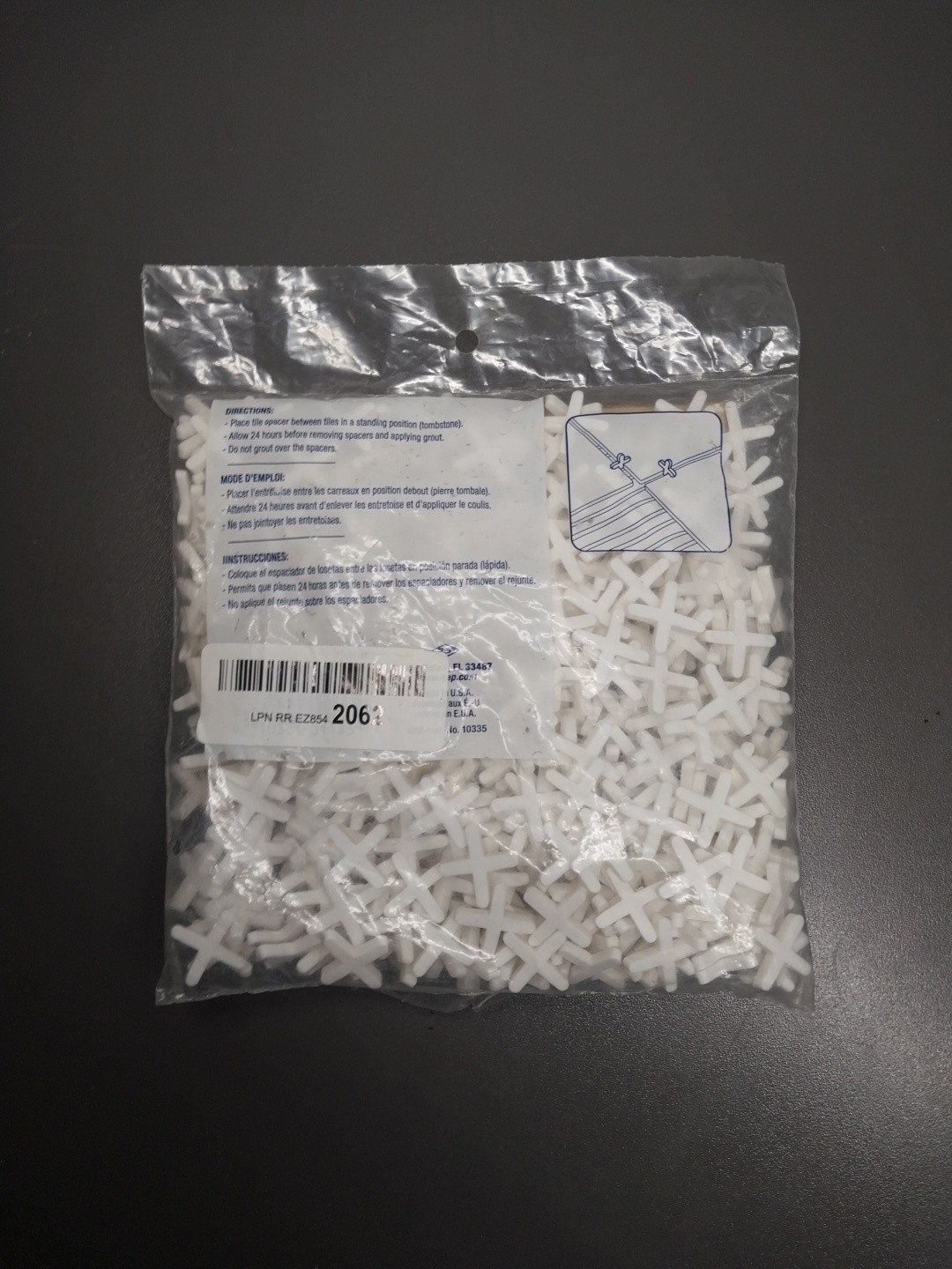 QEP 1/8-in (3mm) X-Shaped Tile Spacers 500-Pack