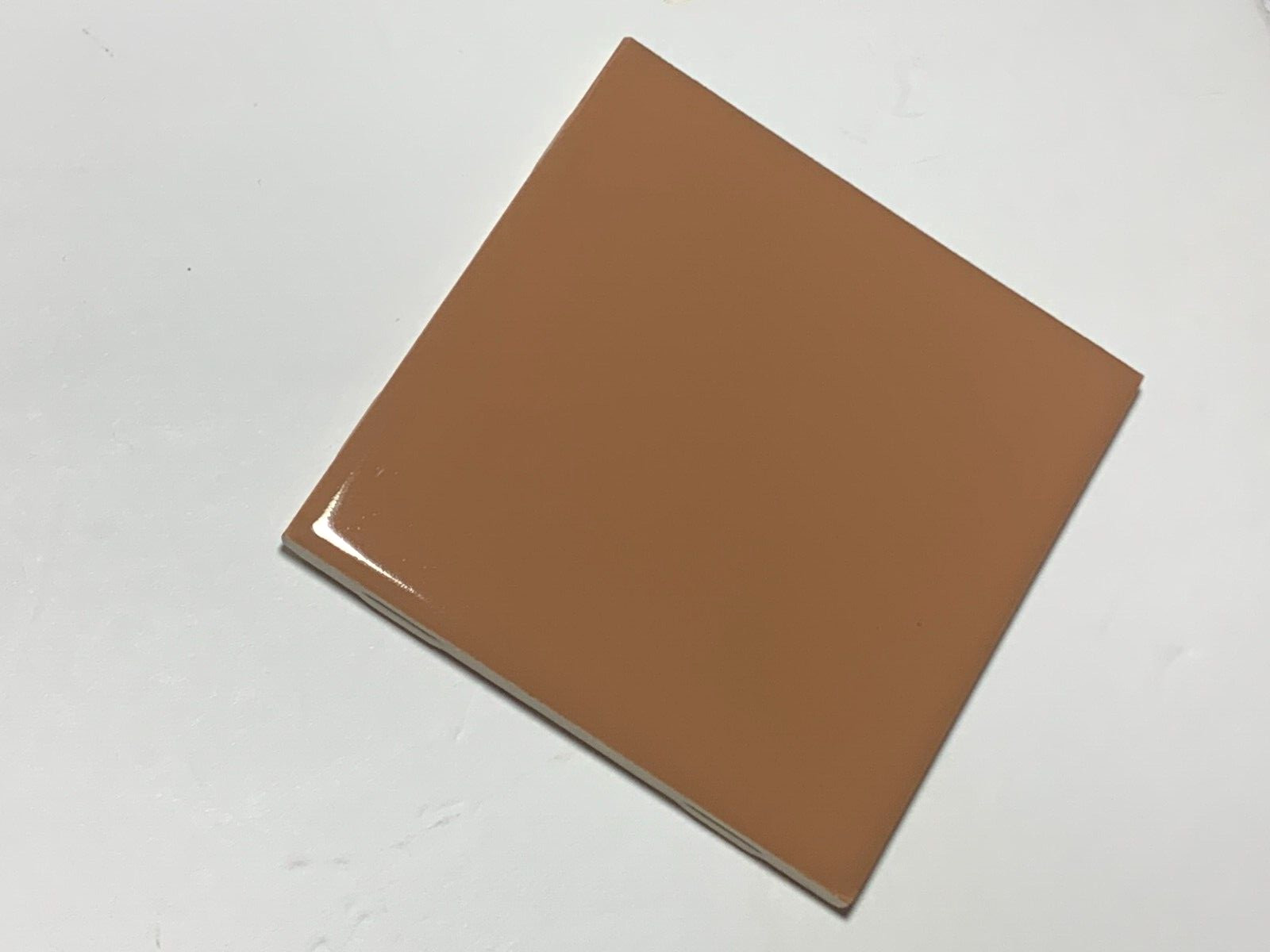 Vintage Wenczel Tile Co Ceramic Cinnamon Gloss 4 5/16″ x 4 5/16″