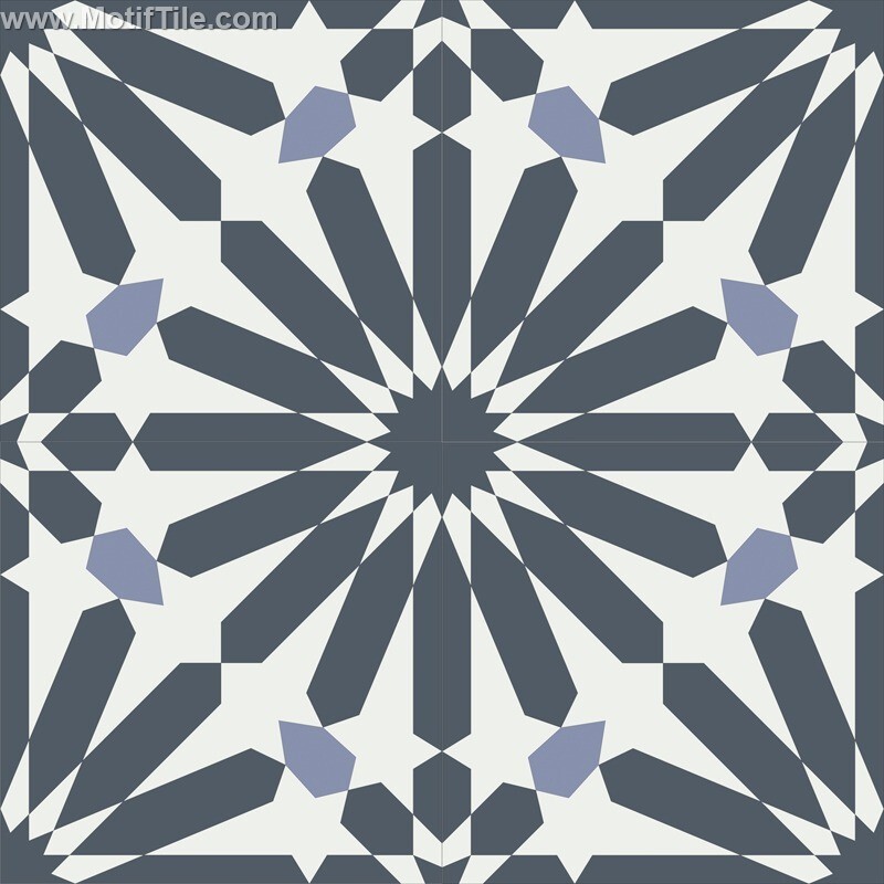 Motif Handmade Cement Tiles 8 Inch x 8 Inch, Pack of 12 Tiles, PRICE IS PER BOX,
