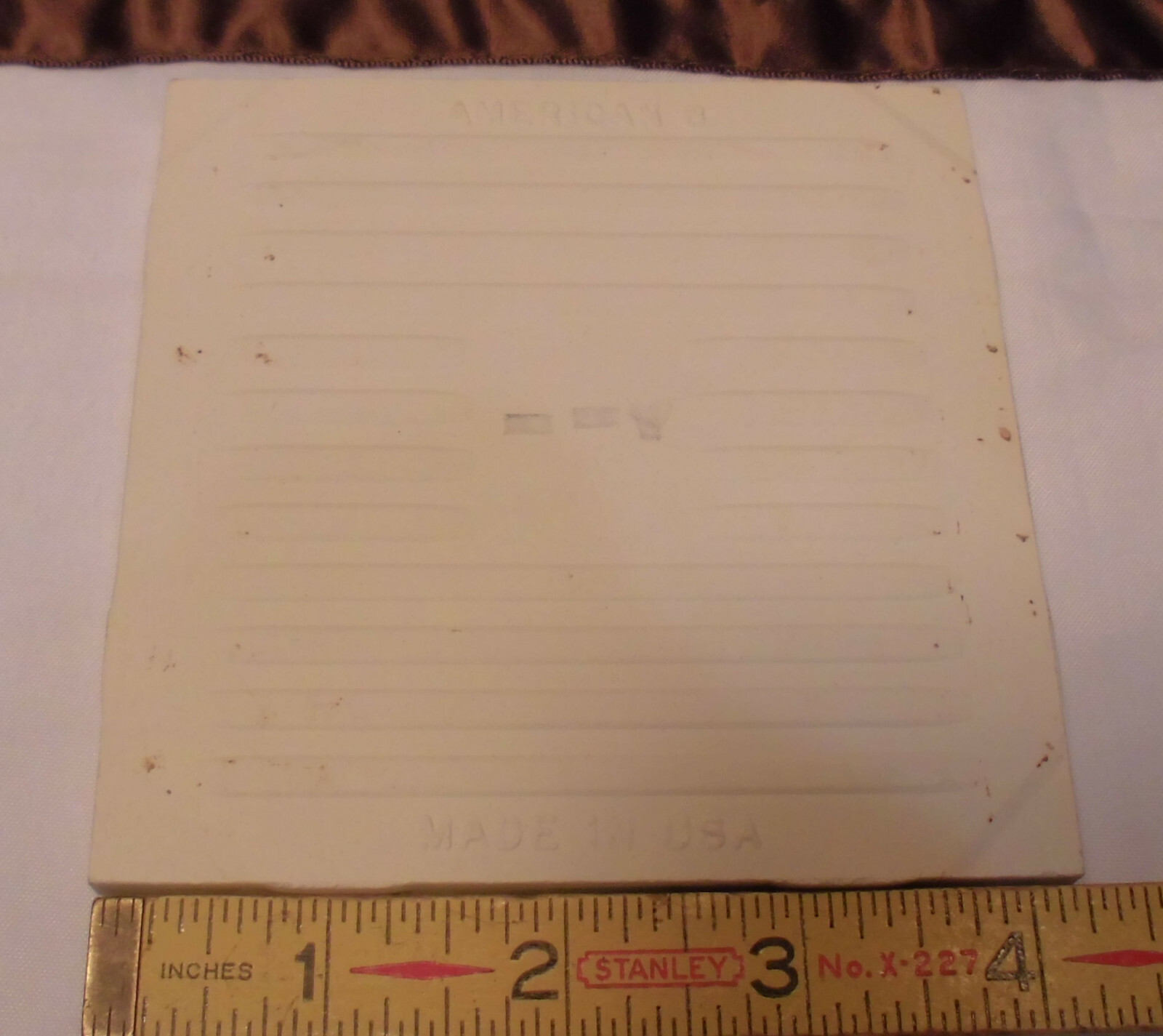2 Ceramic Tiles *Yellow* Scored 3rd; Crystalline by American Olean 4-1/4″ NOS