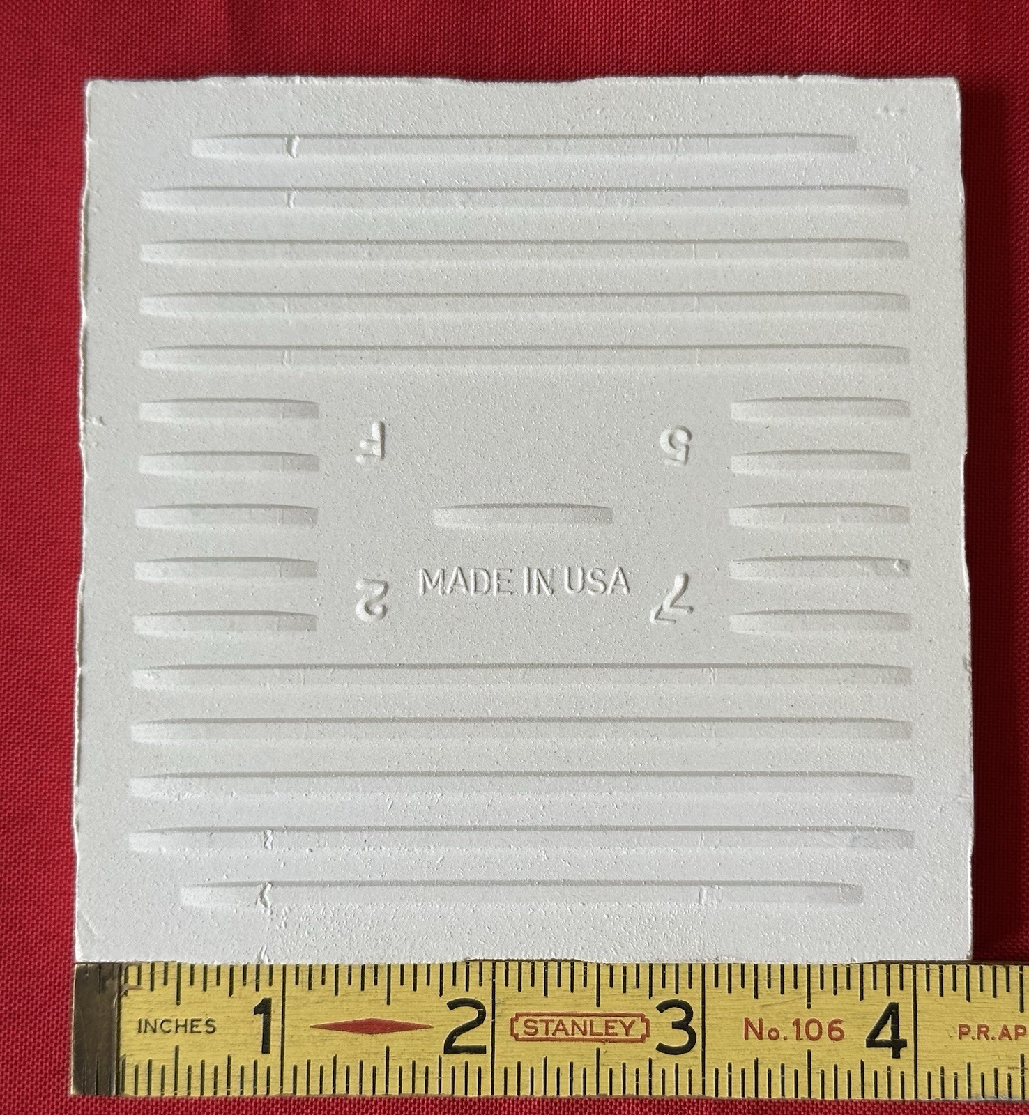 1 pc. Bright White 4-1/4″ Crystal Glazed Ceramic Tile by Monarch Tile Co. NEW