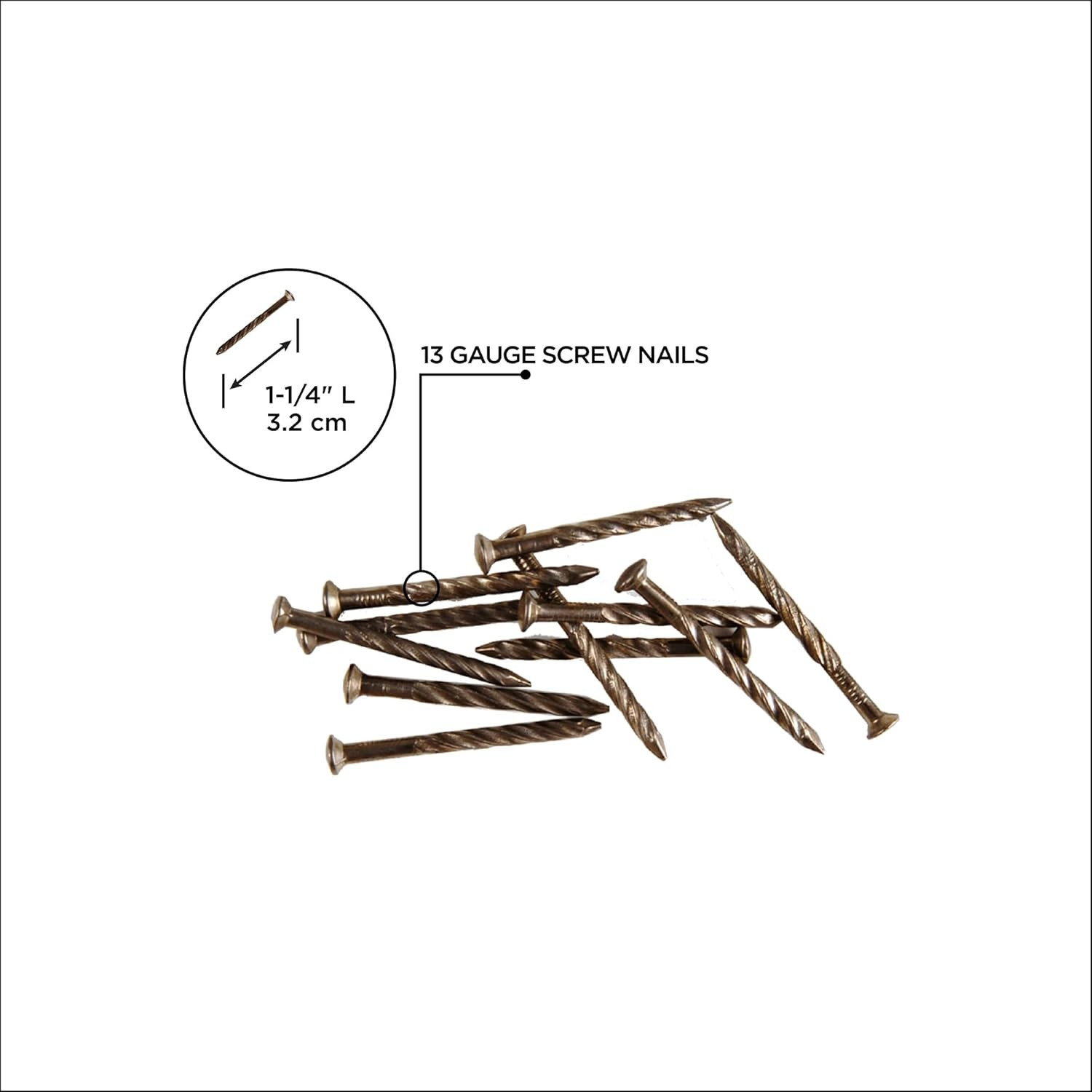 91194 1-1/4 In. Pewter Floor Metal Screw Nails (1Lb)
