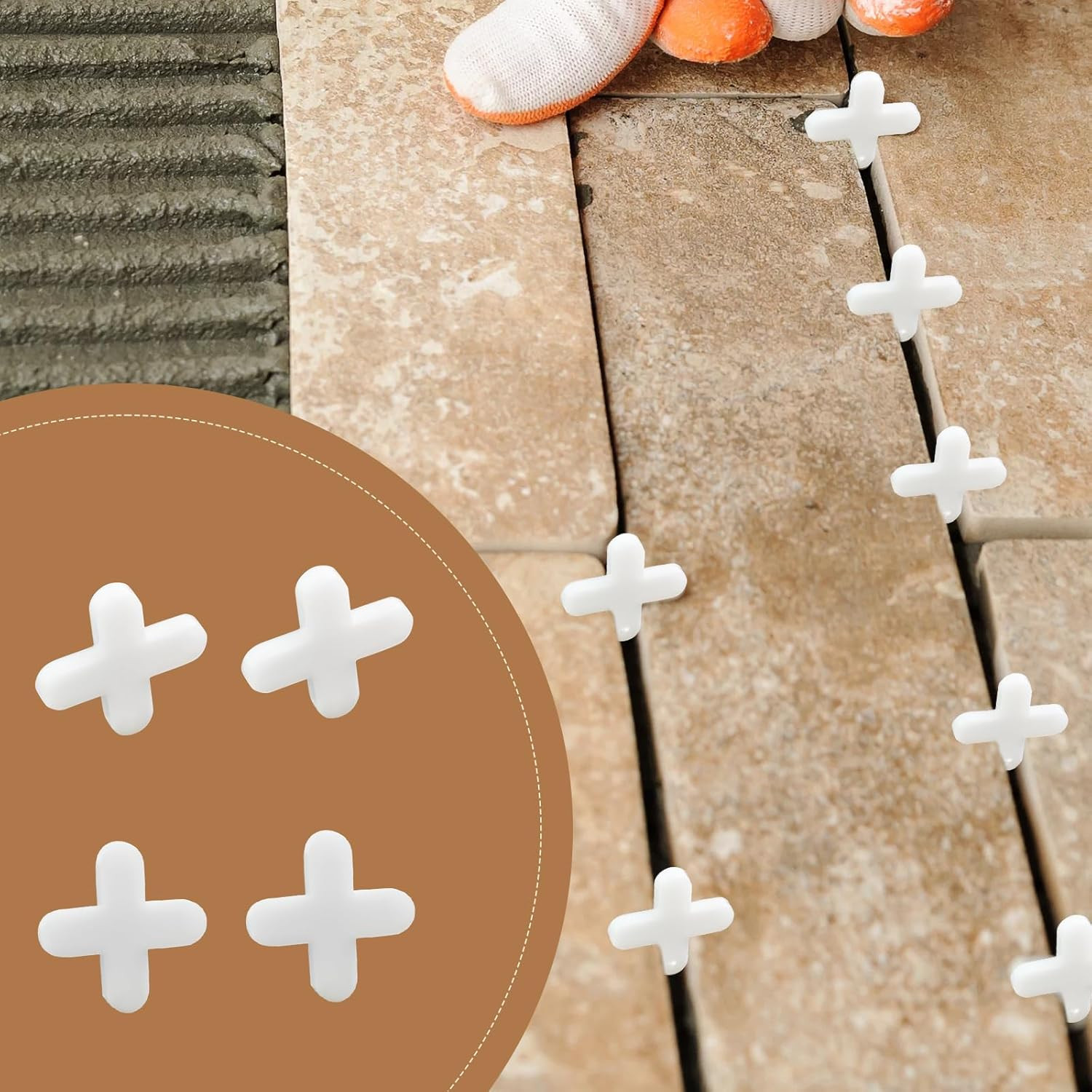 500 Pcs Tile Spacers,Plastic Tiles Shim Tiles Leveler Spacers Tile Leveling Clip