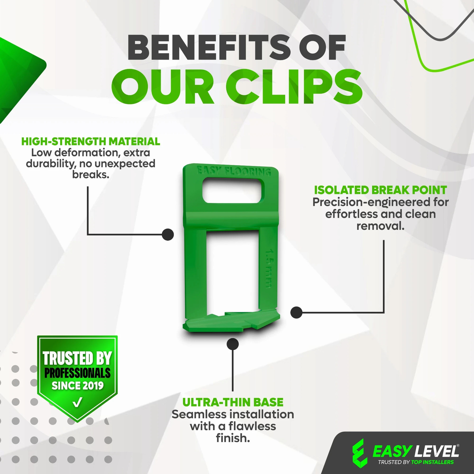 Marble Leveling Clips 1/16″ – Medium Height Pieces