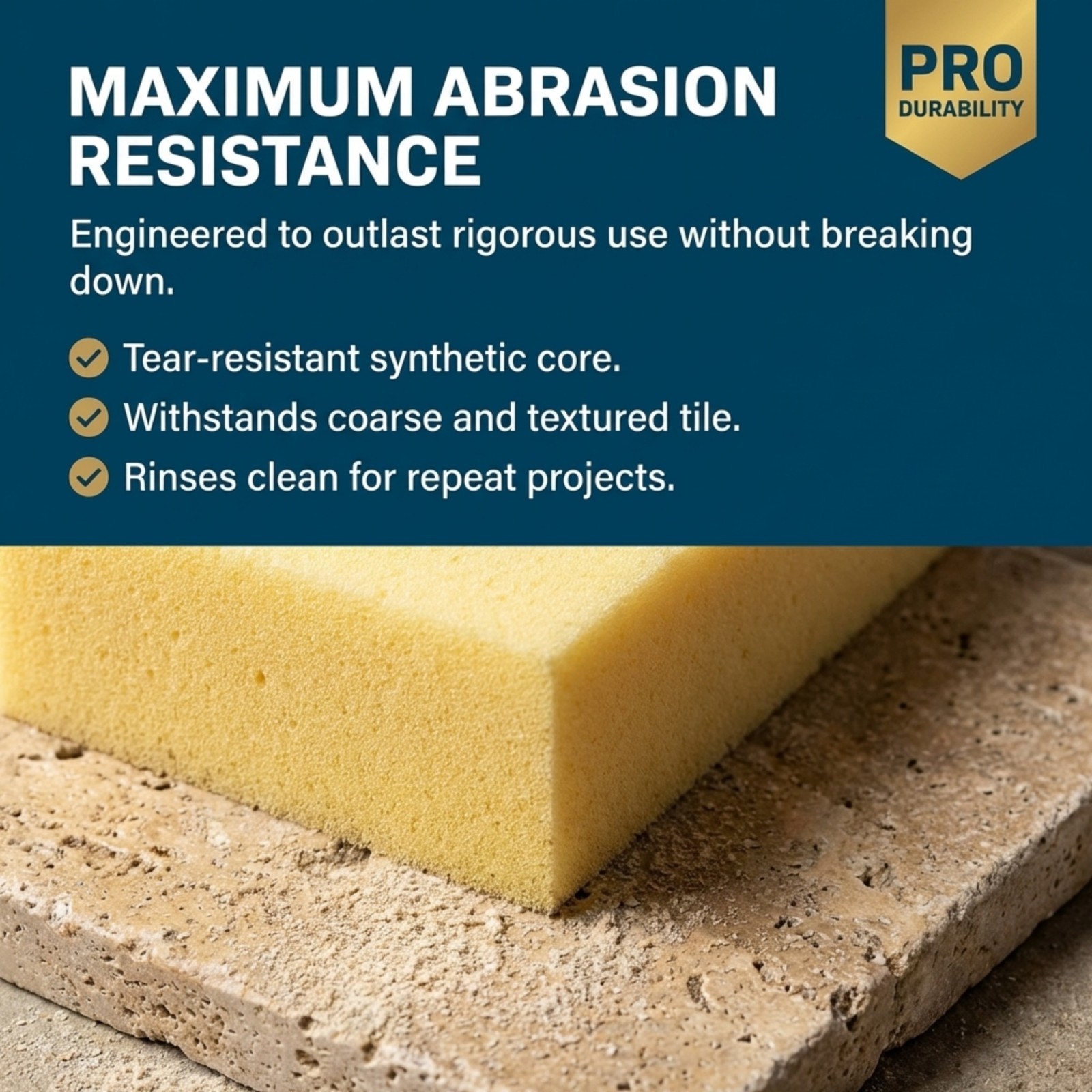 Ardex T-7 Grout Sponge, Professional-Grade Tool for Clean, Smooth Grout Finish