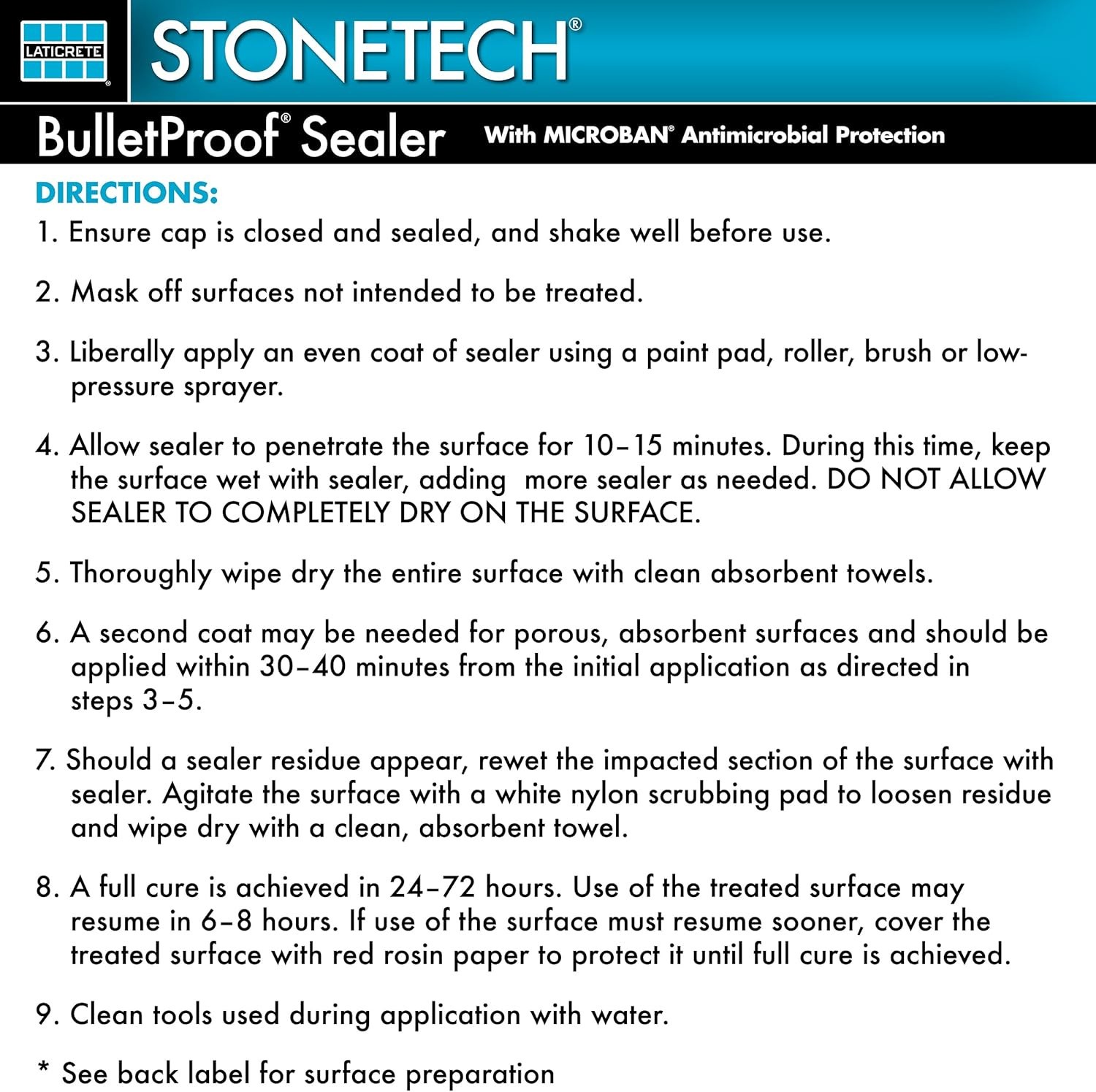 STONETECH Bulletproof Sealer, 1 Gallon (3.8L) Bottle