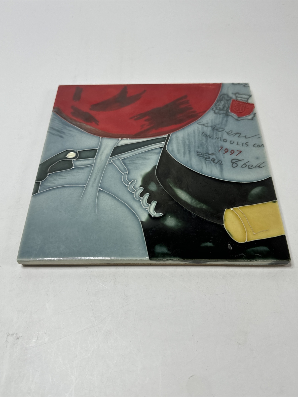 Wine with Glass II – Decorative Ceramic Art Tile – 8″x8″ En Vogue Set Of 2