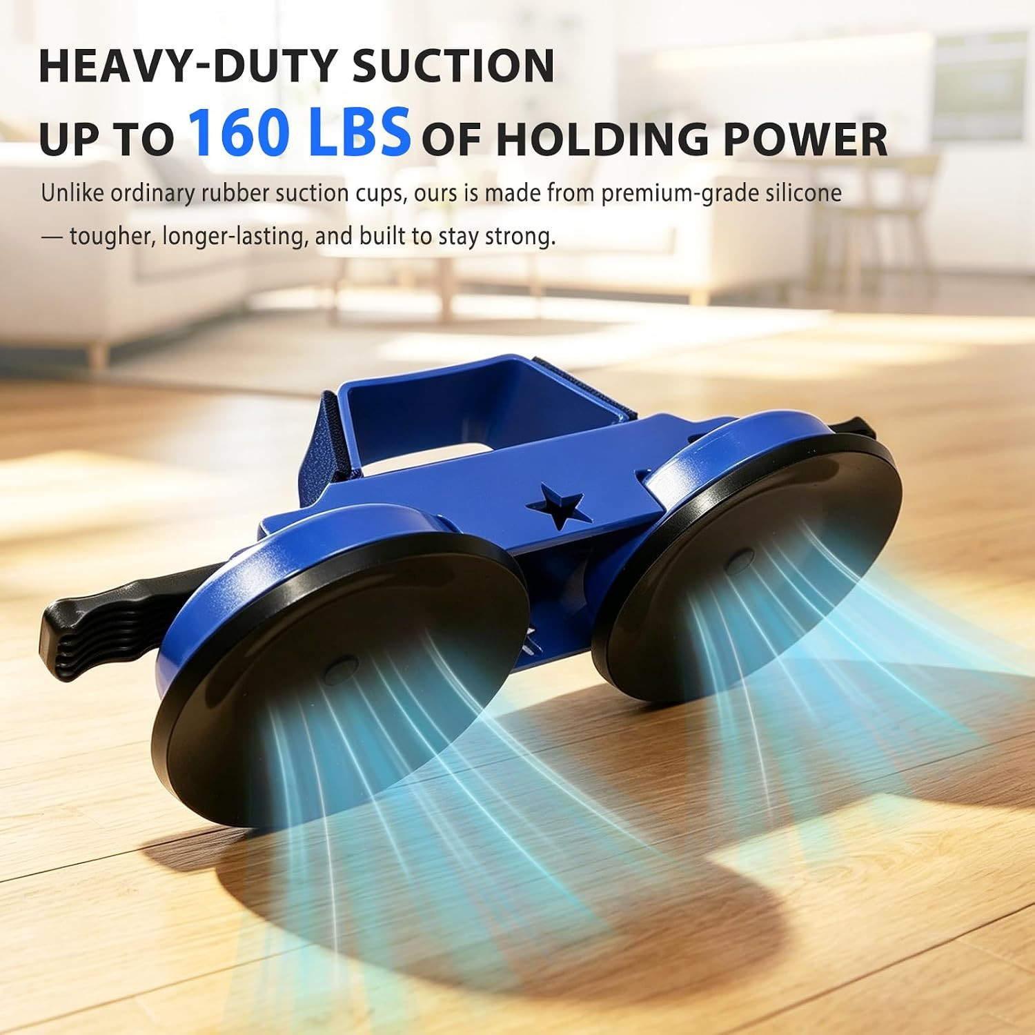 Heavy Duty Floor Gap Fixer Tool – 45° Striking Surface with Dual Suction Cup for