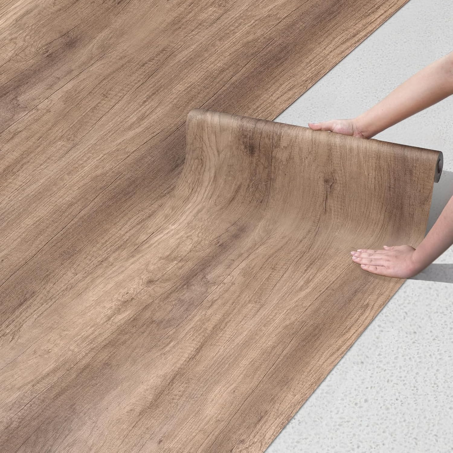 Peel and Stick Floor Tile Vinyl Flooring Roll 23″X 118″/19.4 Sq.Ft Linoleum Lami