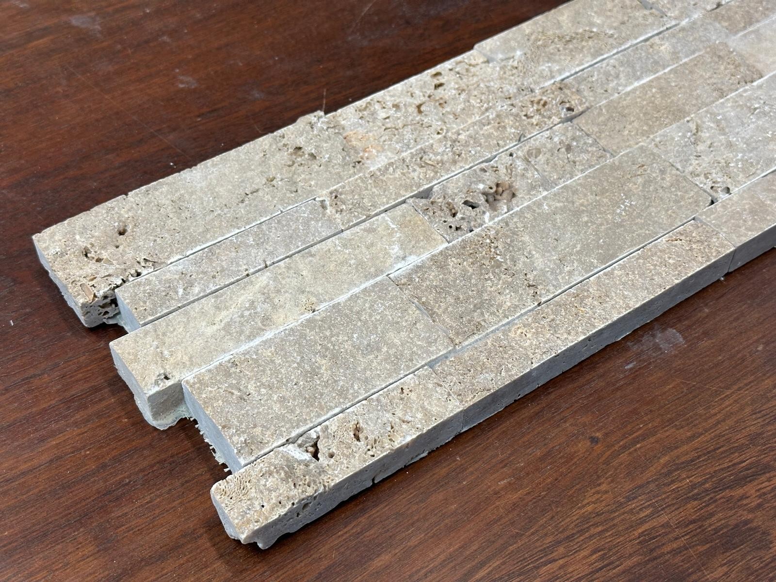 Noce Travertine Stacked Stone Ledger panel 7×20 – sample listing