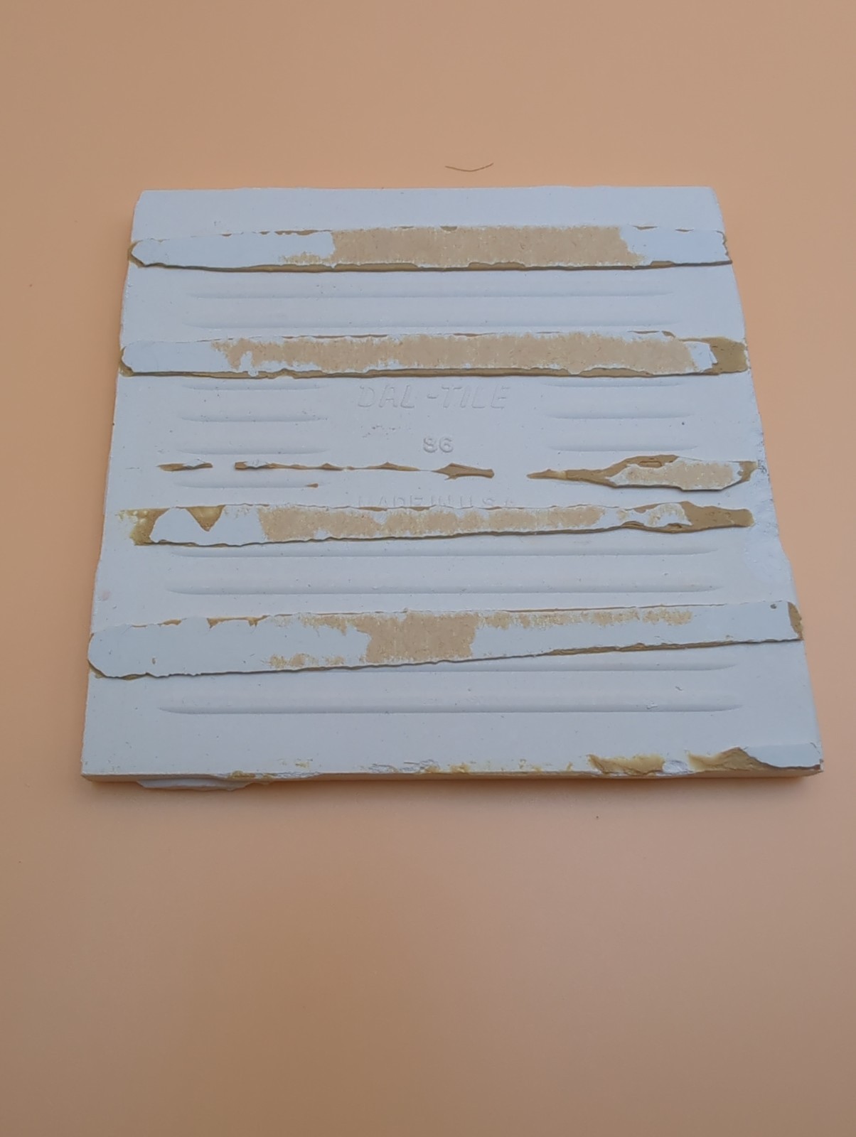 Vintage 1 Wall Tile Dal-tile Ceramic Mottled Swirled Sky Pink White MCM