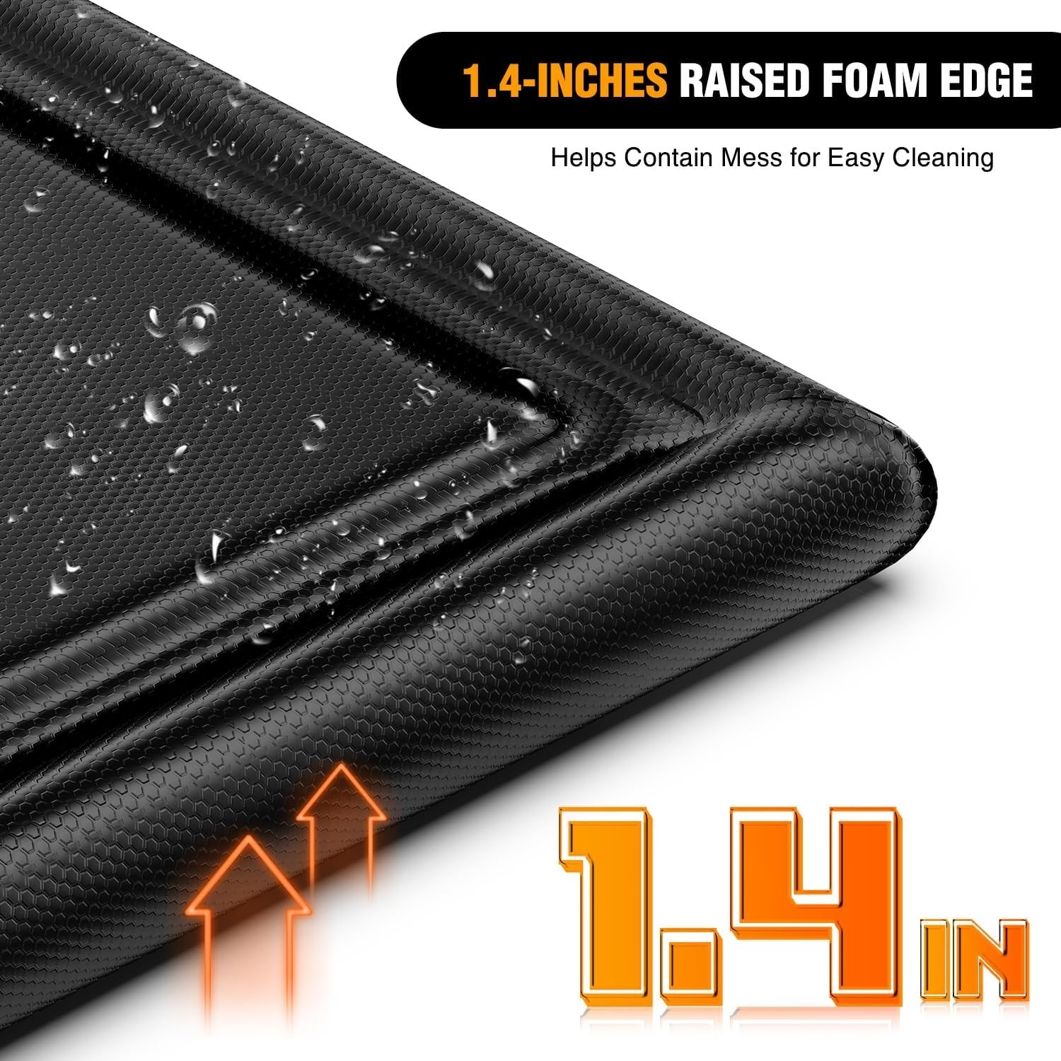 Garage Containment Mat 7.9x18ft; PVC Snow Water Floor Mat SUV Truck