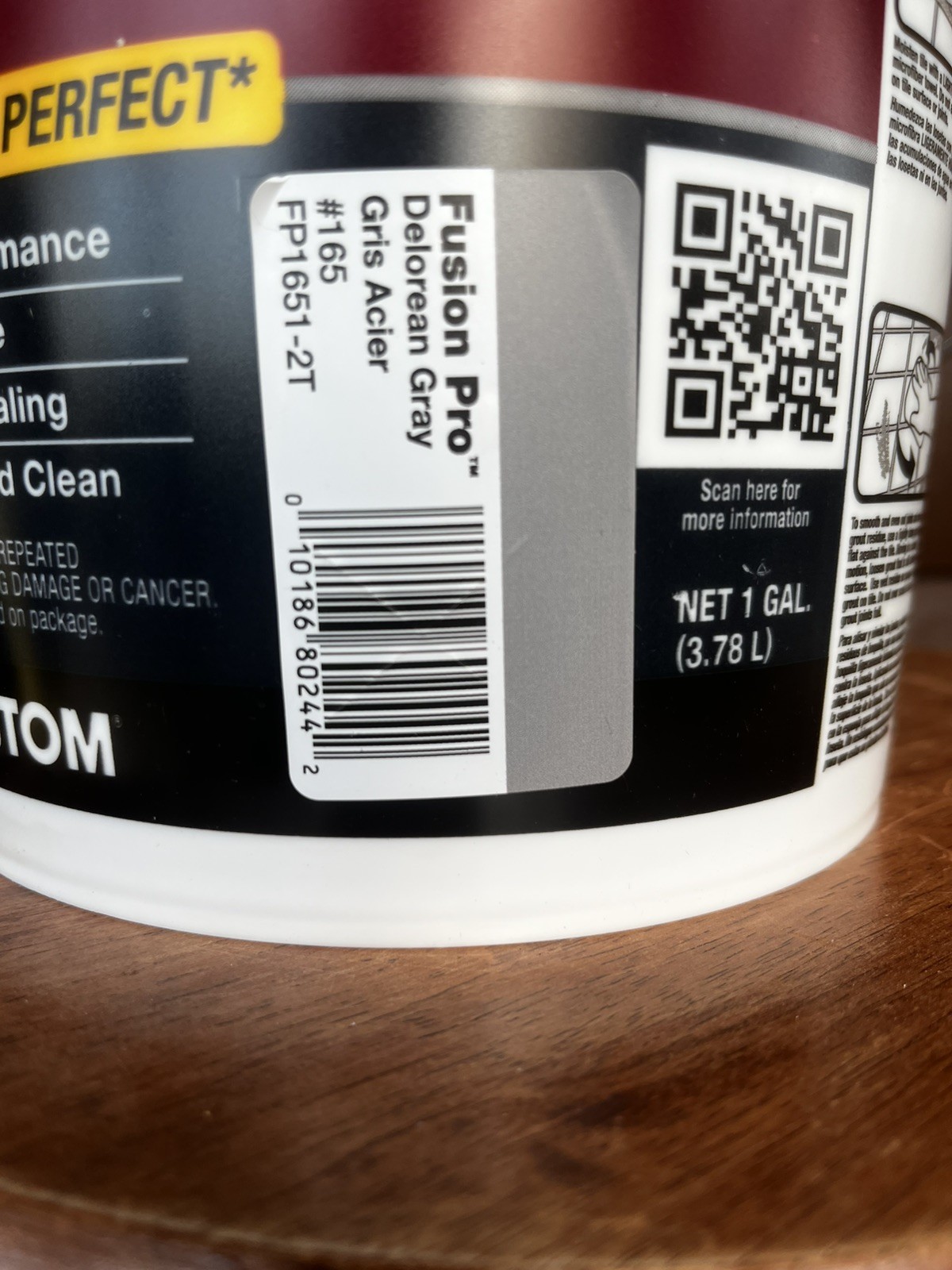 1 Gallon Custom Fusion Pro Single Component Grout #544Delorean Grey