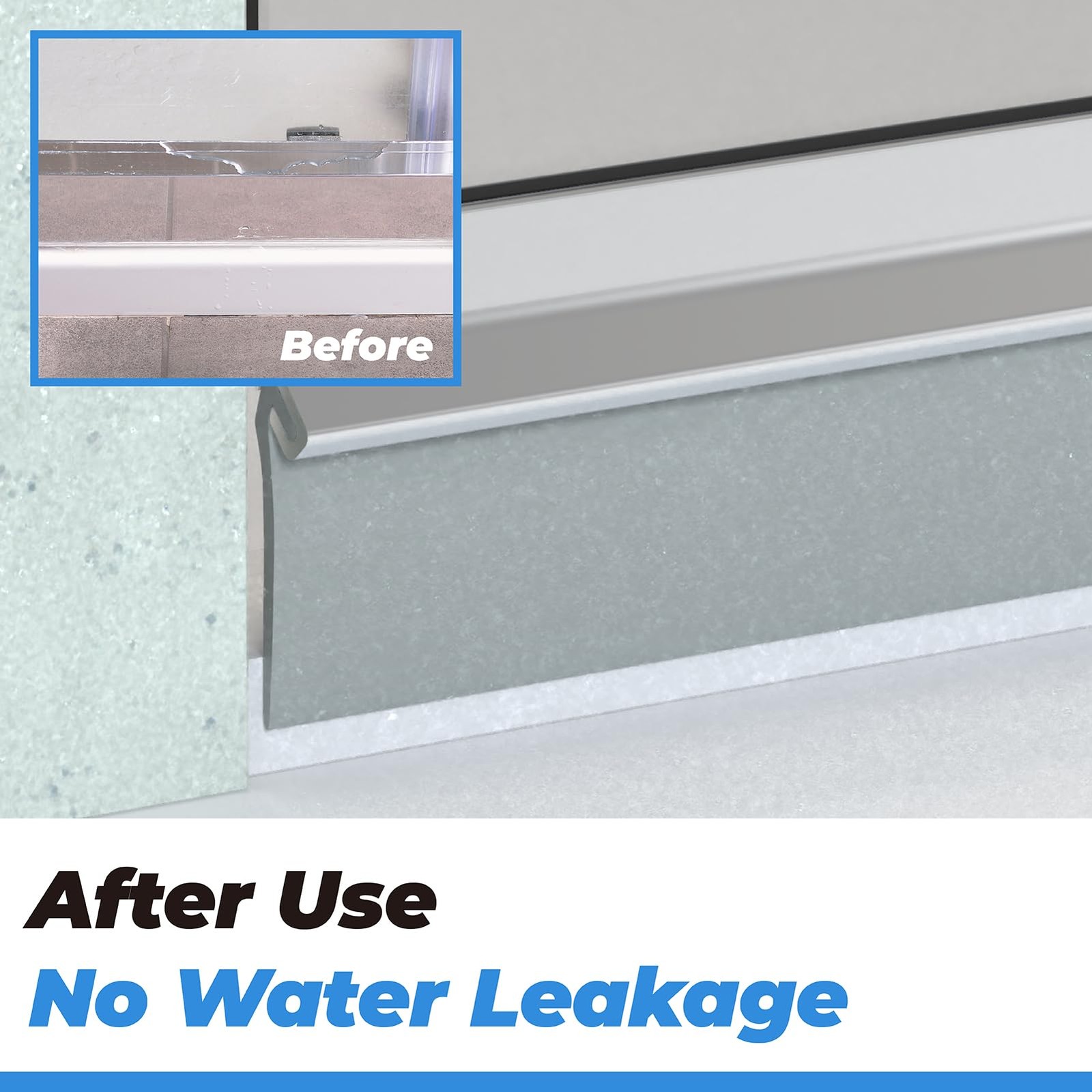 PalpitateC Shower Door T Drip Sweep Angled Gray Vinyl Vinyl,