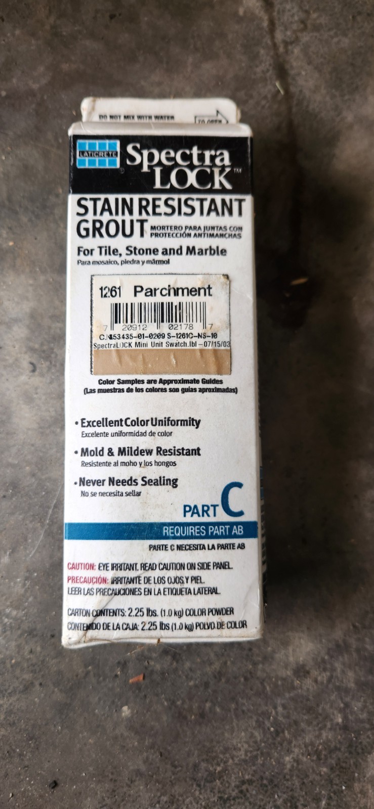 Laticrete SpectraLOCK PRO Premium Grout Part C Powder Mini Unit Parchment