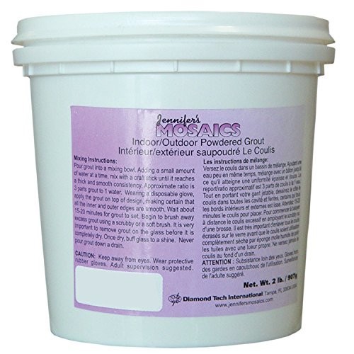 White Powder Sanded Grout 2 LB Interior Exterior Tile Add Water