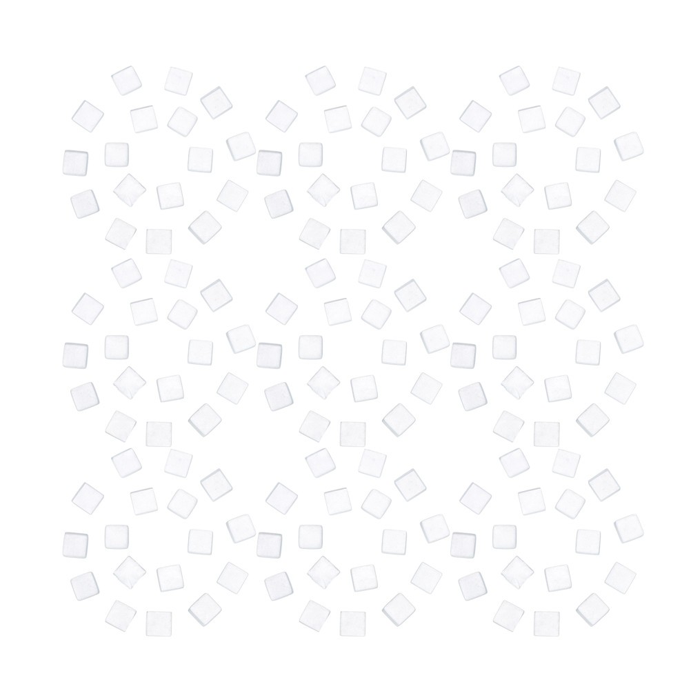 450Pcs Transparent Glass Mosaic Tiles Reusable 1x1cm Squares for Wall Decoration