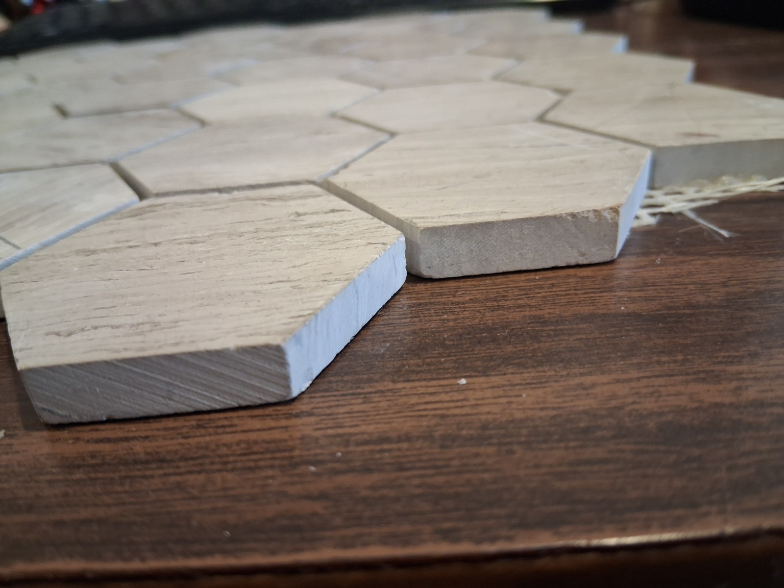 Off-White 2″ x 2″ Hexagon Marble Mosaic Floor Tile Backsplash Bath, 39 Pieces