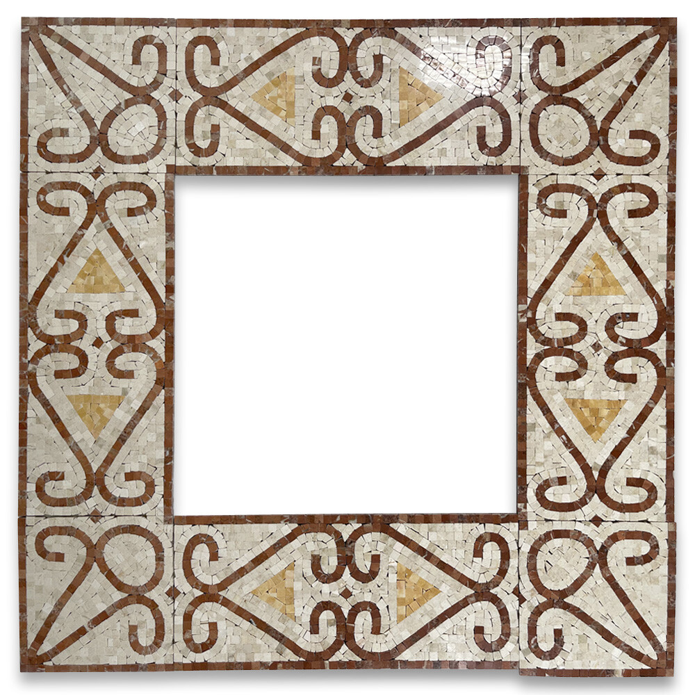 B0014P Marble Mosaic Border Listello Tile Everlasting Rojo 7.1×15.7 Polished