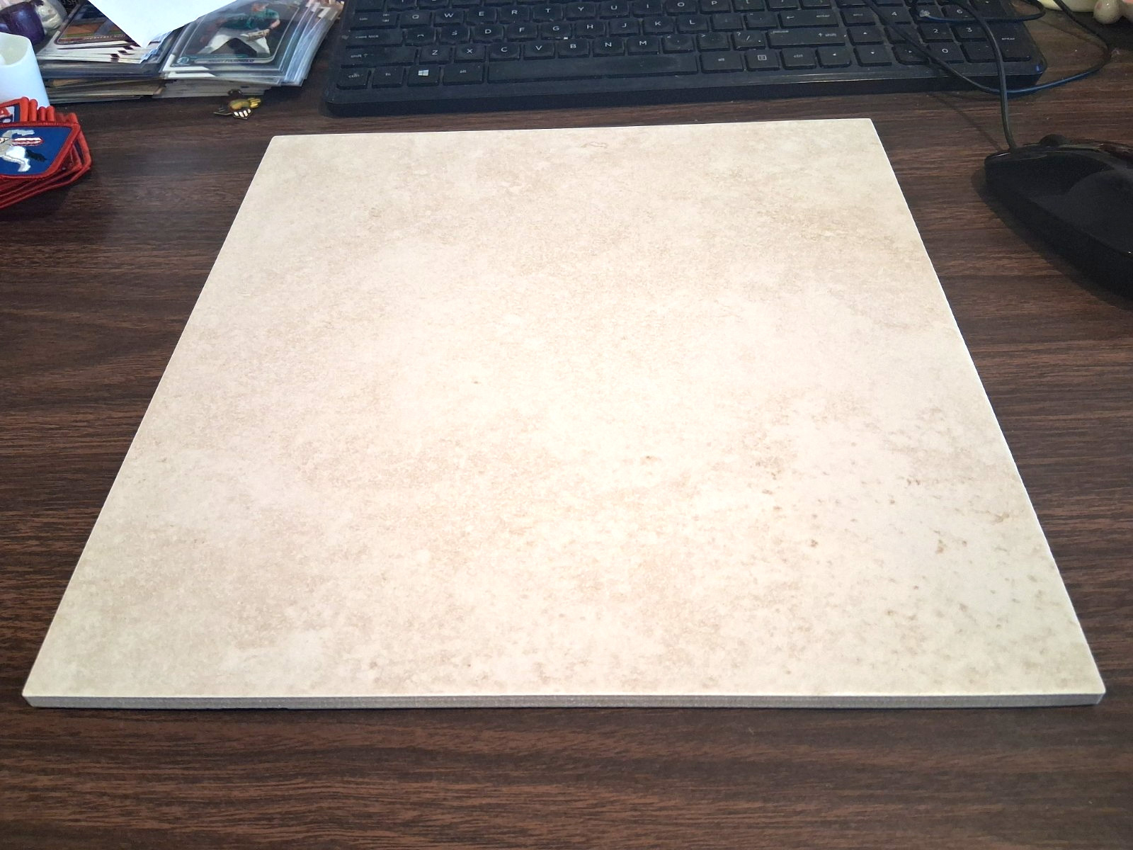 (4 PIECES) FLORIDA TILE CO. 11.75″ x 11.75″ BEIGE PORCELAIN MATTE TILE/USA MADE