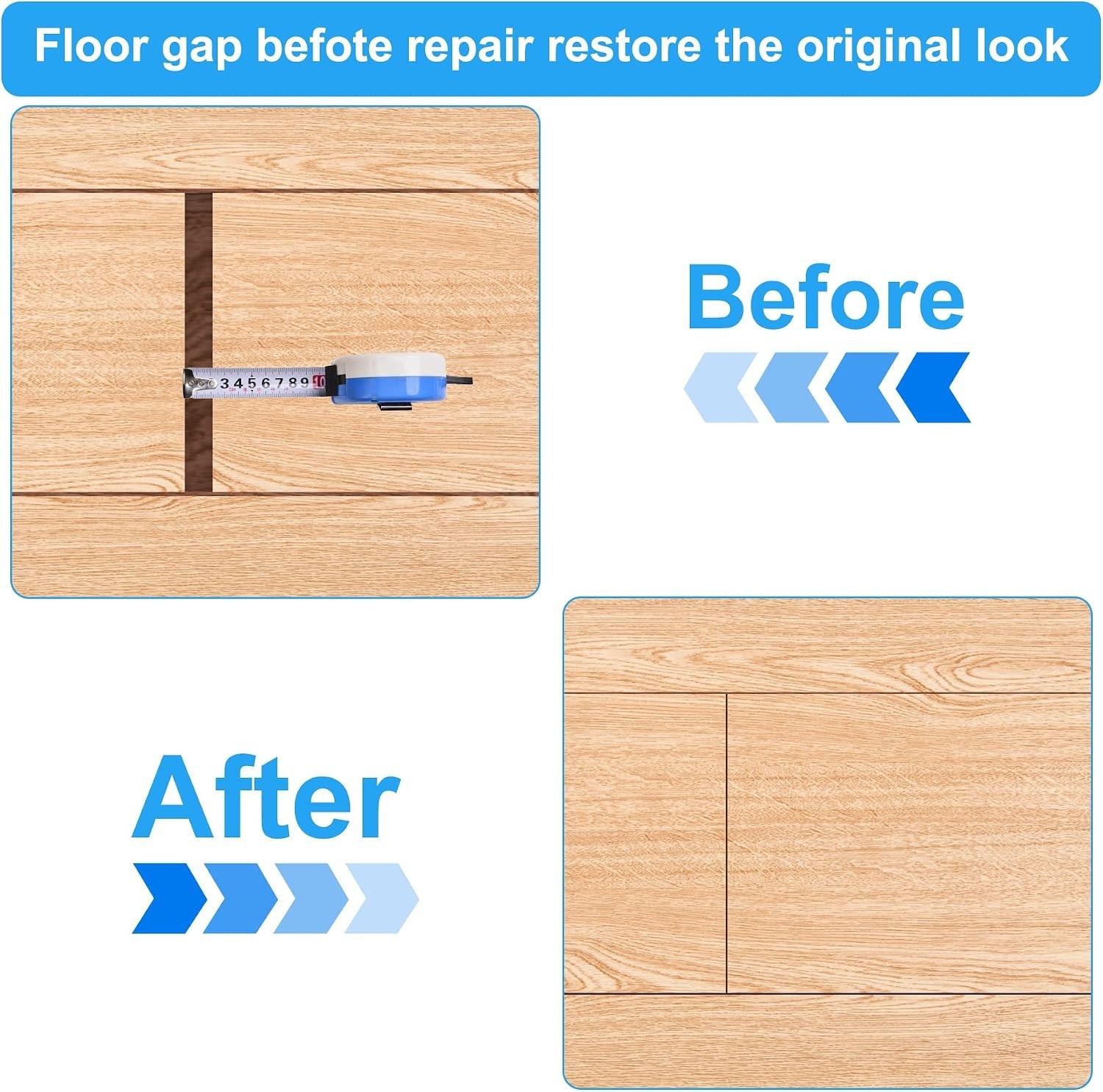 Efficient Floor Gap Fixing Tool with Lightweight Mallet & Strong Suction Cup Set