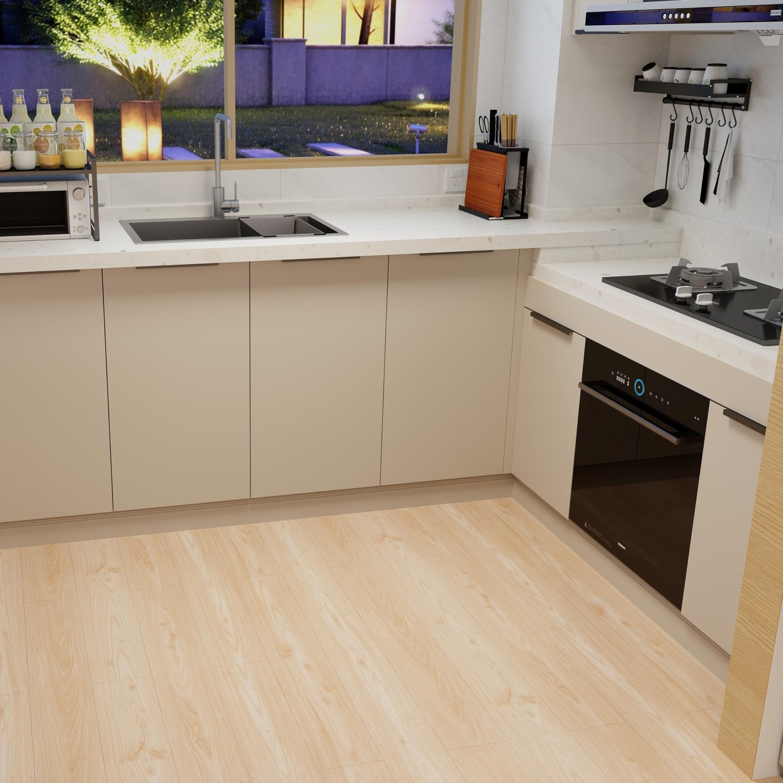 Hilarious Peel and Stick Floor Tiles, Vinyl Wood Flooring Plank, 36In x 6In S…