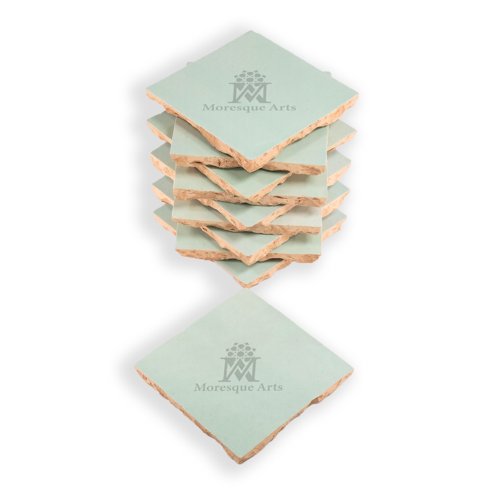 Authentic 4×4 Handmade Moroccan Zelig Tiles (6.7 SF / 60 PCS)