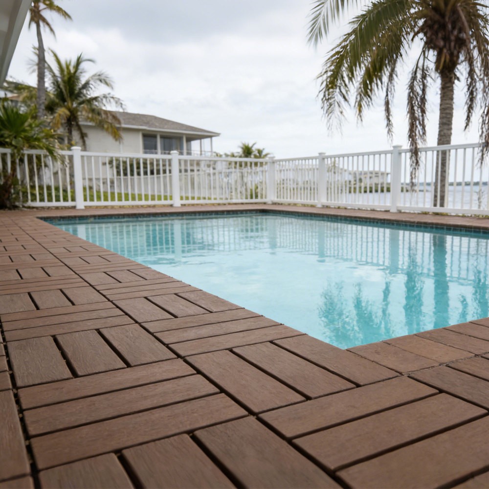 68-Pack 11.42″x11.42″ Plastic Interlocking Deck Tiles – 61.60 Sq.Ft Outdoor