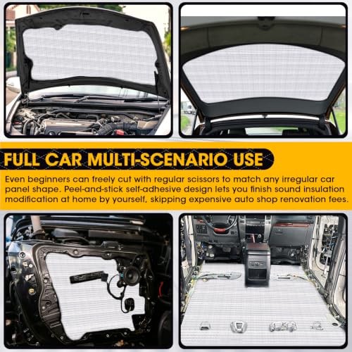 39 sqft Car Sound Deadening Mat – 158mil (4mm) 3-Layer Closed Cell Foam Sound
