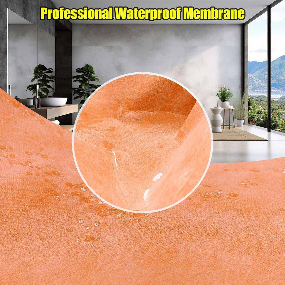 Waterproof Membrane for Shower 108 Sq. Ft. Polyethylene Fabric Roll 19.7 Mil Thi