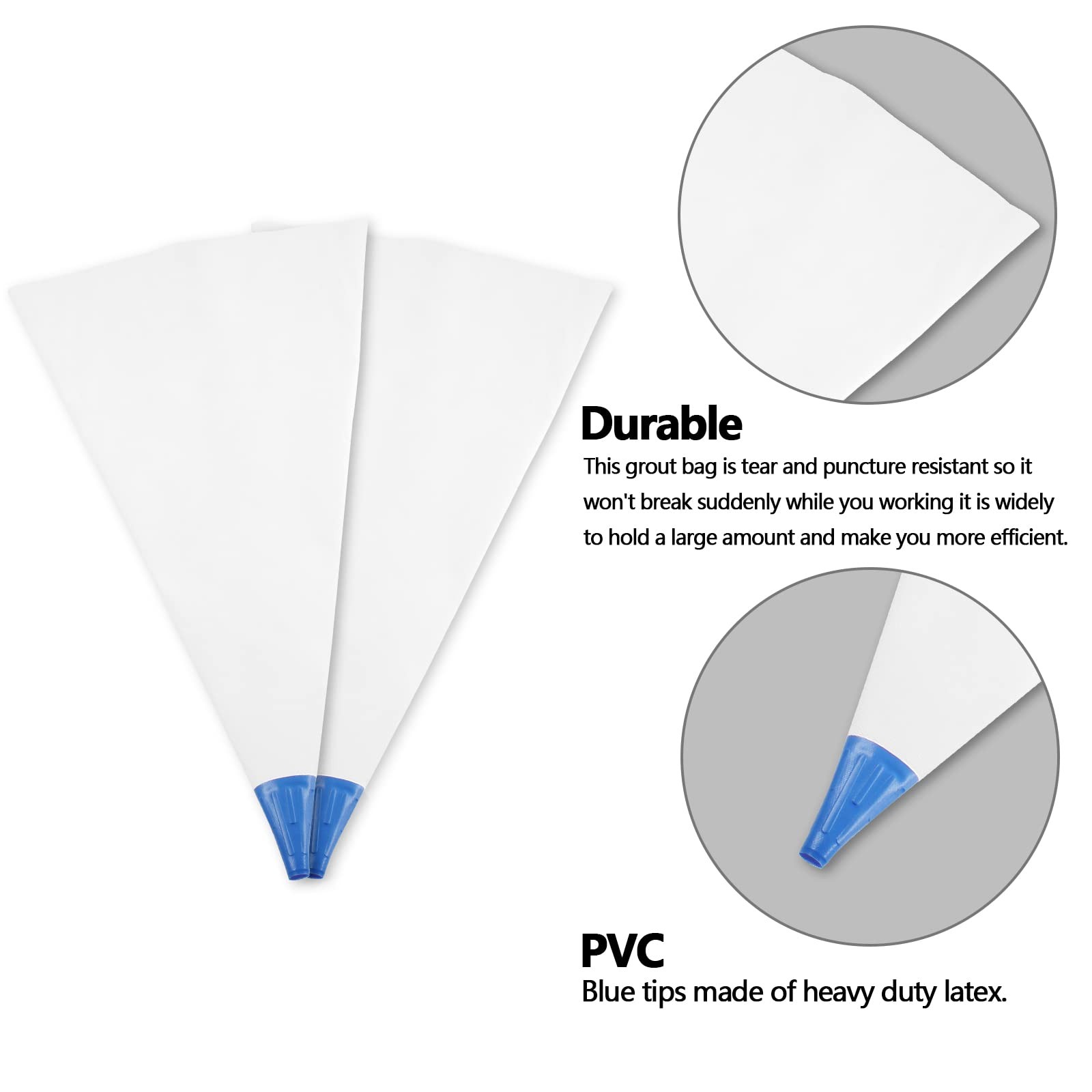 12″x24″ Blue Tile Grout Bag 3 Pack Heavy Duty Mortar Bags