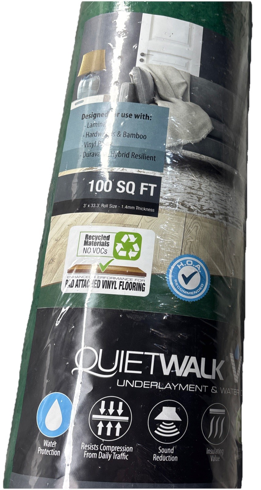 QuietWalk 100 Sq Ft—Laminate, Hardwood, Vinyl, Hybrid—NEW—SHIPS IN 24 HOURS—