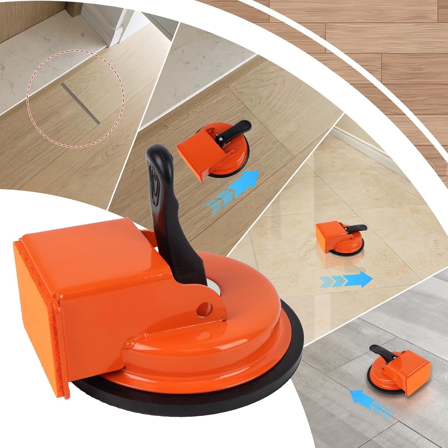 Floor Gap Fixer Tool with Suction Cup for Hardwood-Laminate and Vinyl Flooring