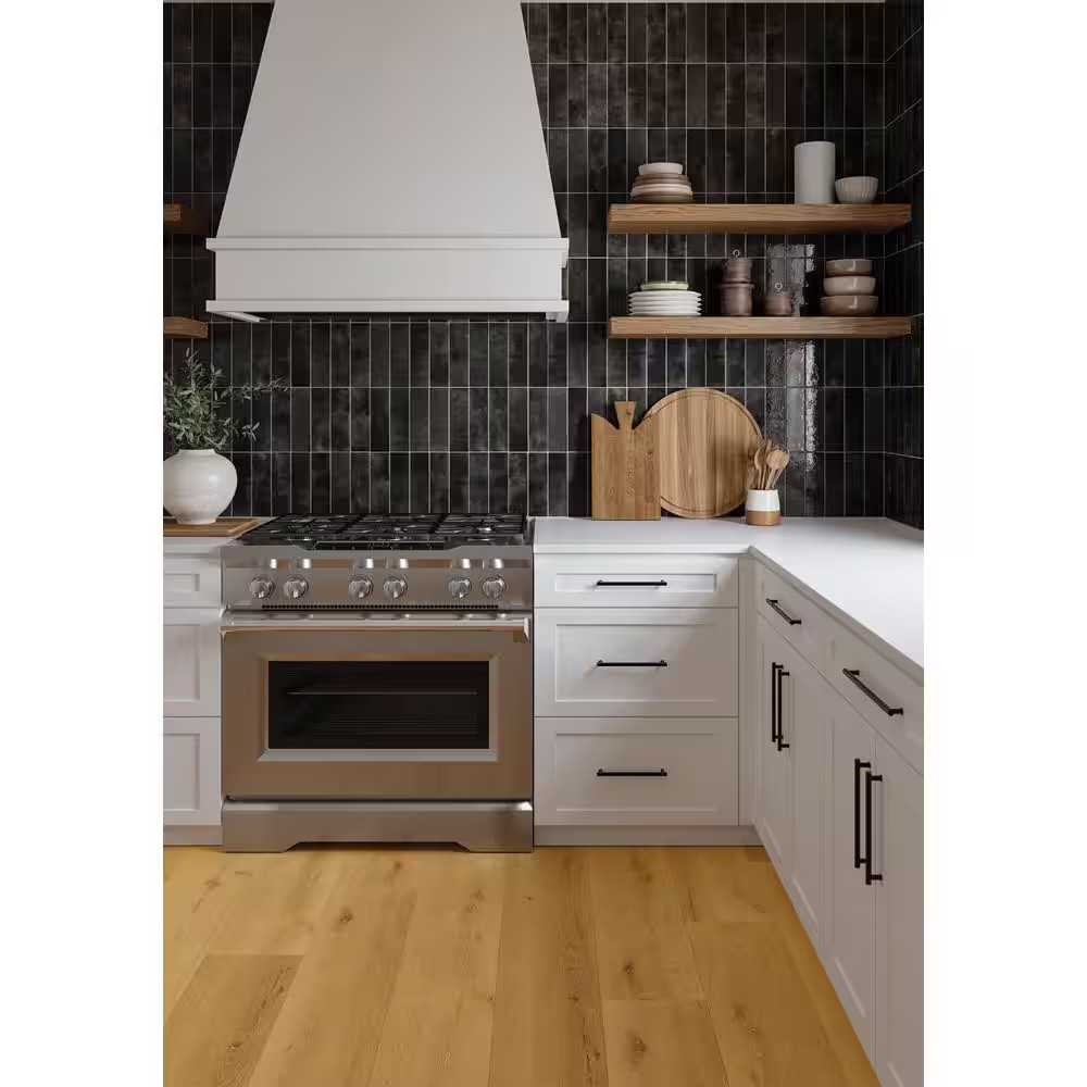 Cloe Subway Glossy Black 2.5 In. X 8 In. Handmade-Look Ceramic Wall Tile (10.64