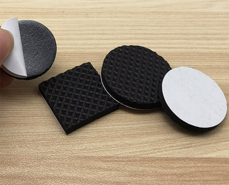 Black Foam Rubber Furniture Pads Self Adhesive Sticky Feet Back Floor Protector