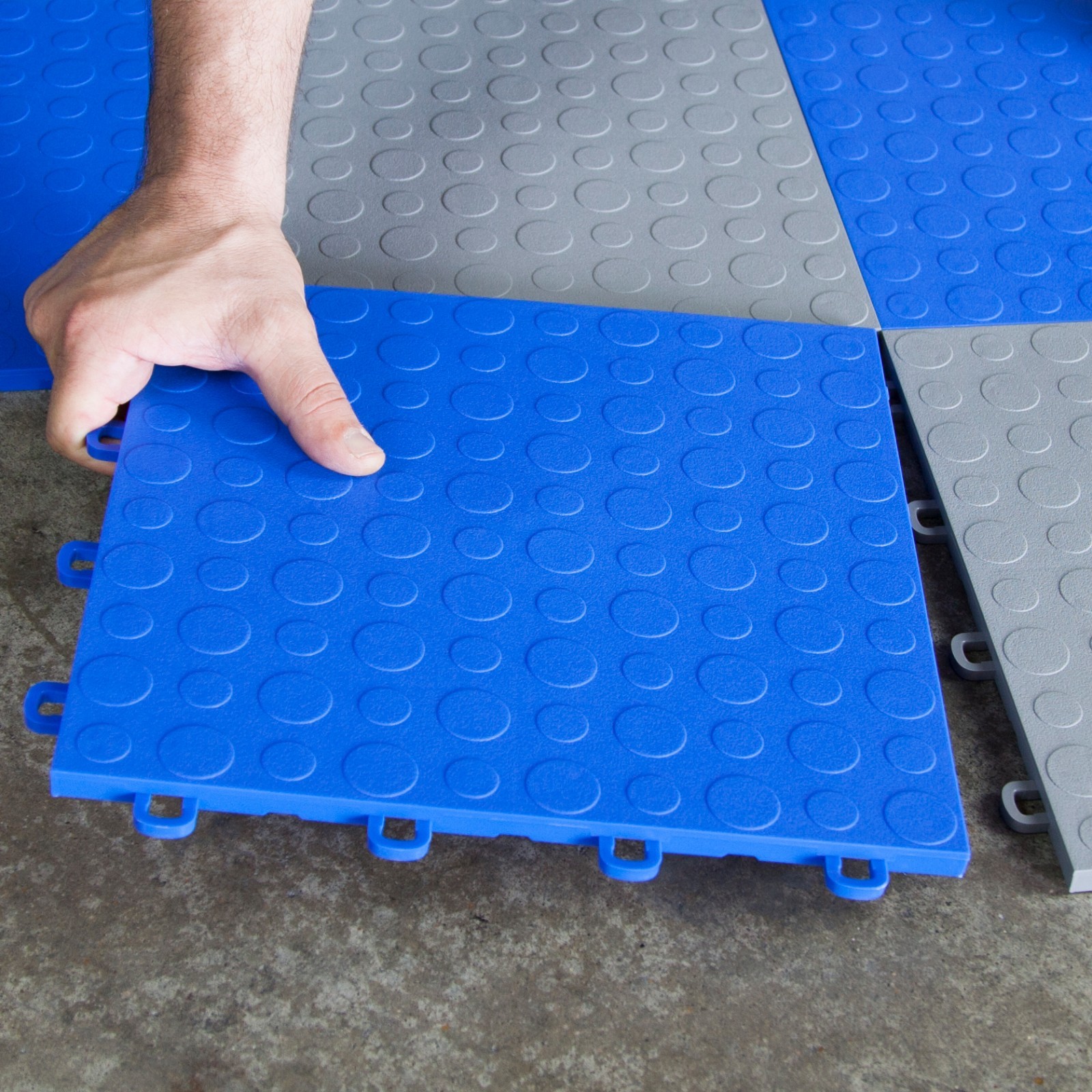Basement Floor Tiles Coin Royal Blue – USA MADE | SHIP FREE