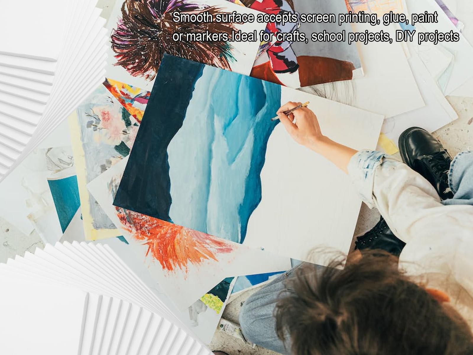 20 Pack White Foam Boards 12×16.5 inch, 3/16″ Thick Foam Core Board for Proje…
