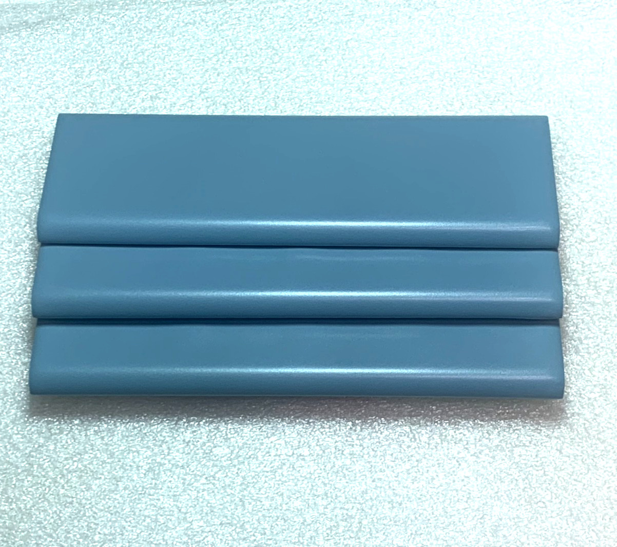 New Vtg Florida Ceramic Vermont Blue #566 Potters Surface Bullnose 2 ” x 6 “