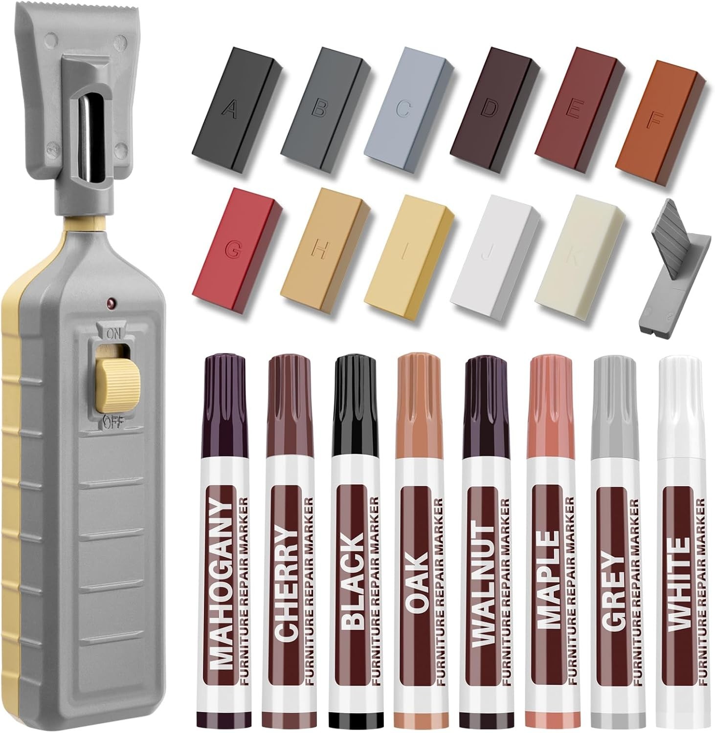 Vinyl Floor Repair Kit with Heat Pen – 11 Colors Laminate Wood Floor Repair Kit