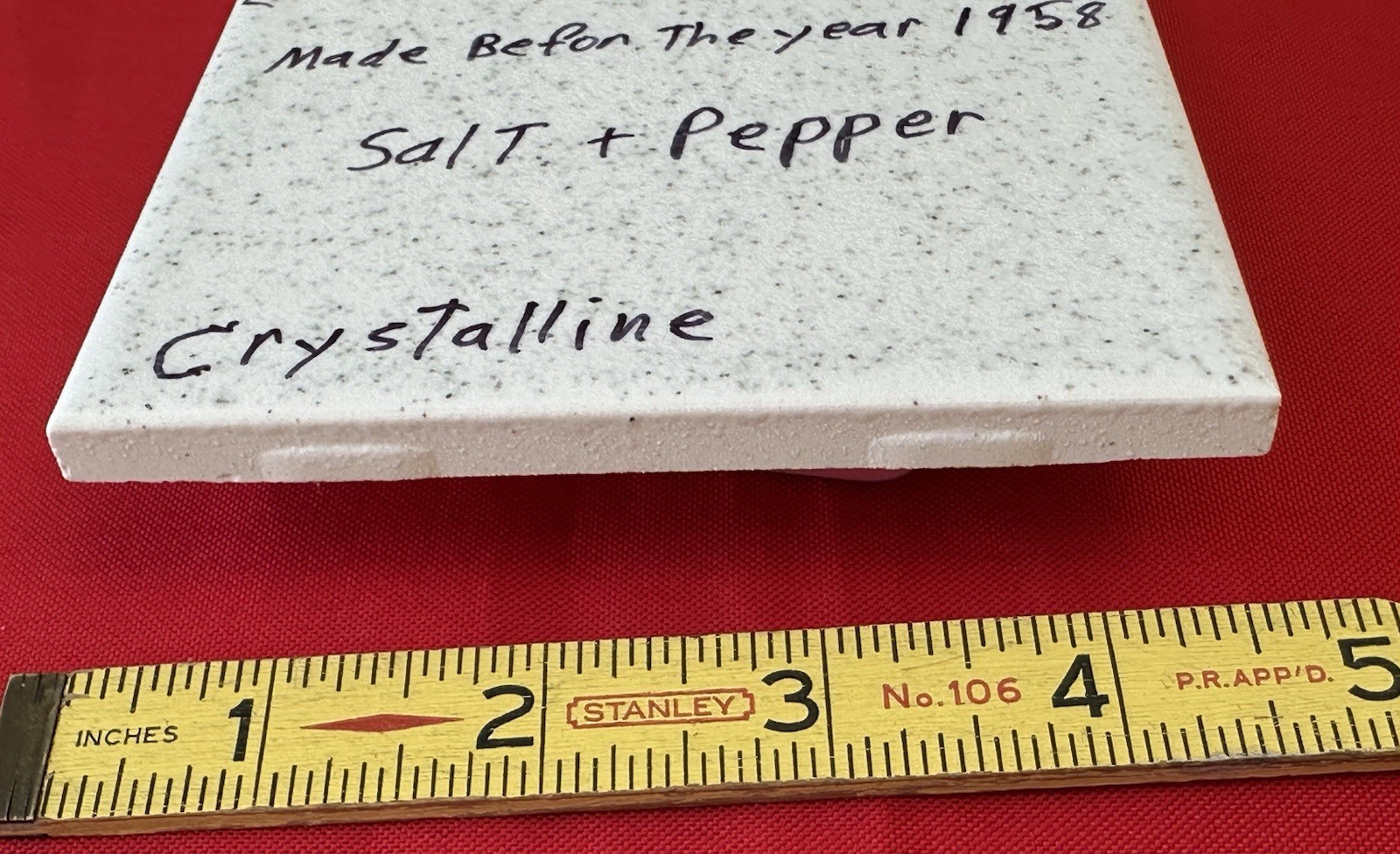 1 pc. 4-1/4″ Salt & Pepper: Crystalline Ceramic Tile by American Olean, NEW