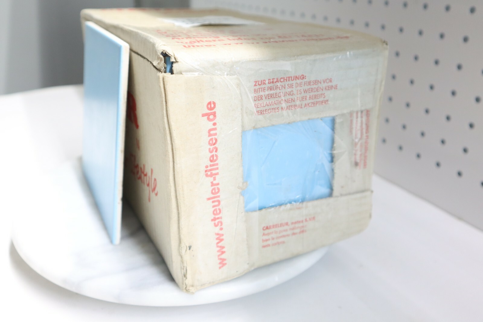 9 STEULER FLIESEN TILE Retro Ceramic Vintage 2002 5-3/4” Square 6mm BLUE Germany