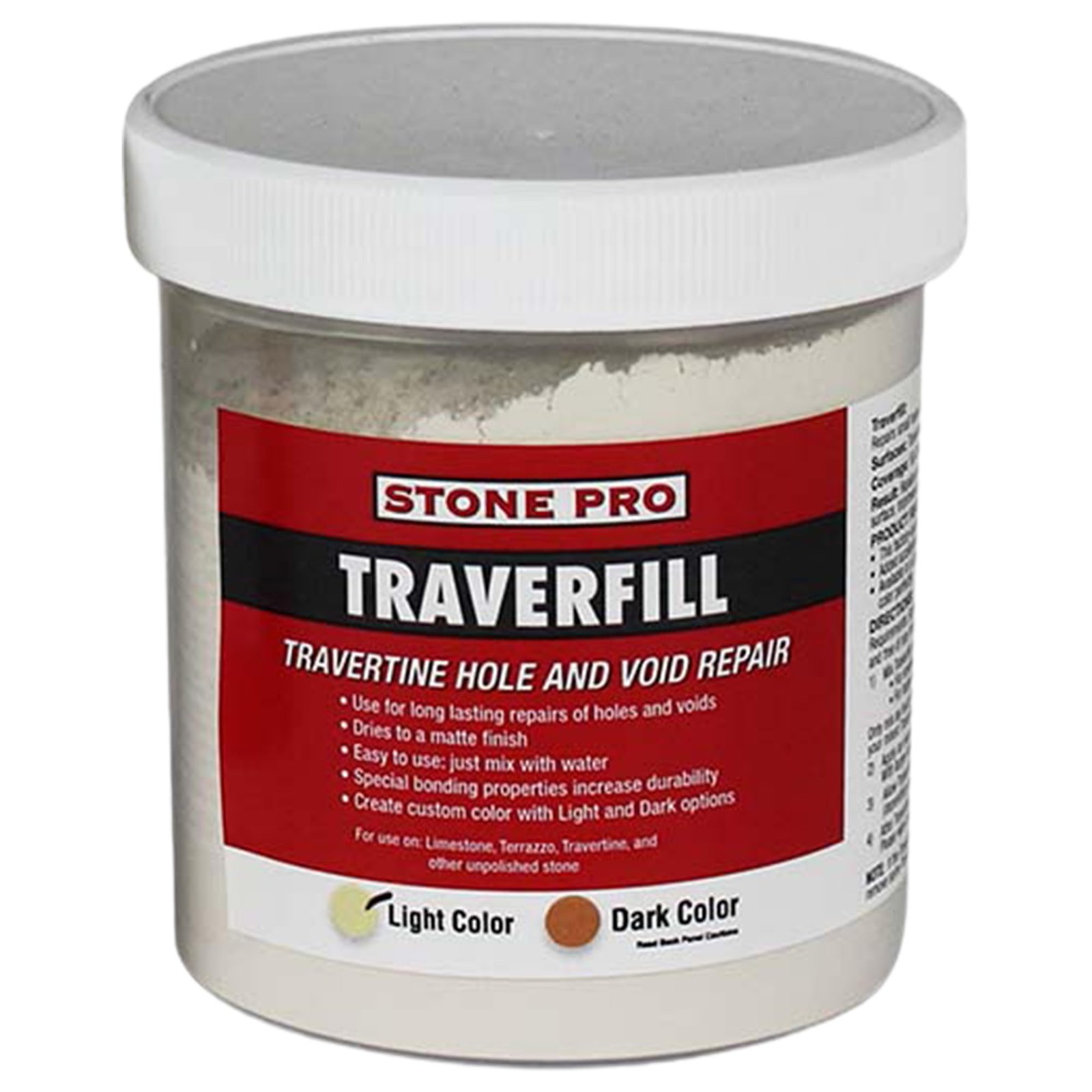 StonePro Traverfill – Travertine Repair – Fills 1 Pound (Pack of 1), Cream