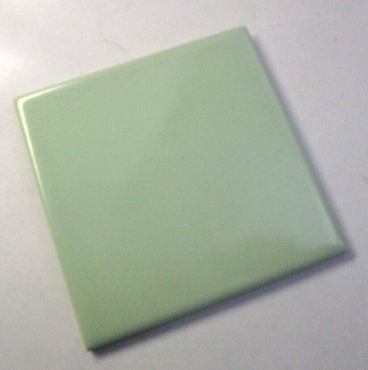 1 Wall Tile Atco USA 4-3/8″ Gloss Light Pastel Green Ceramic 1950s Retro Vtg MCM