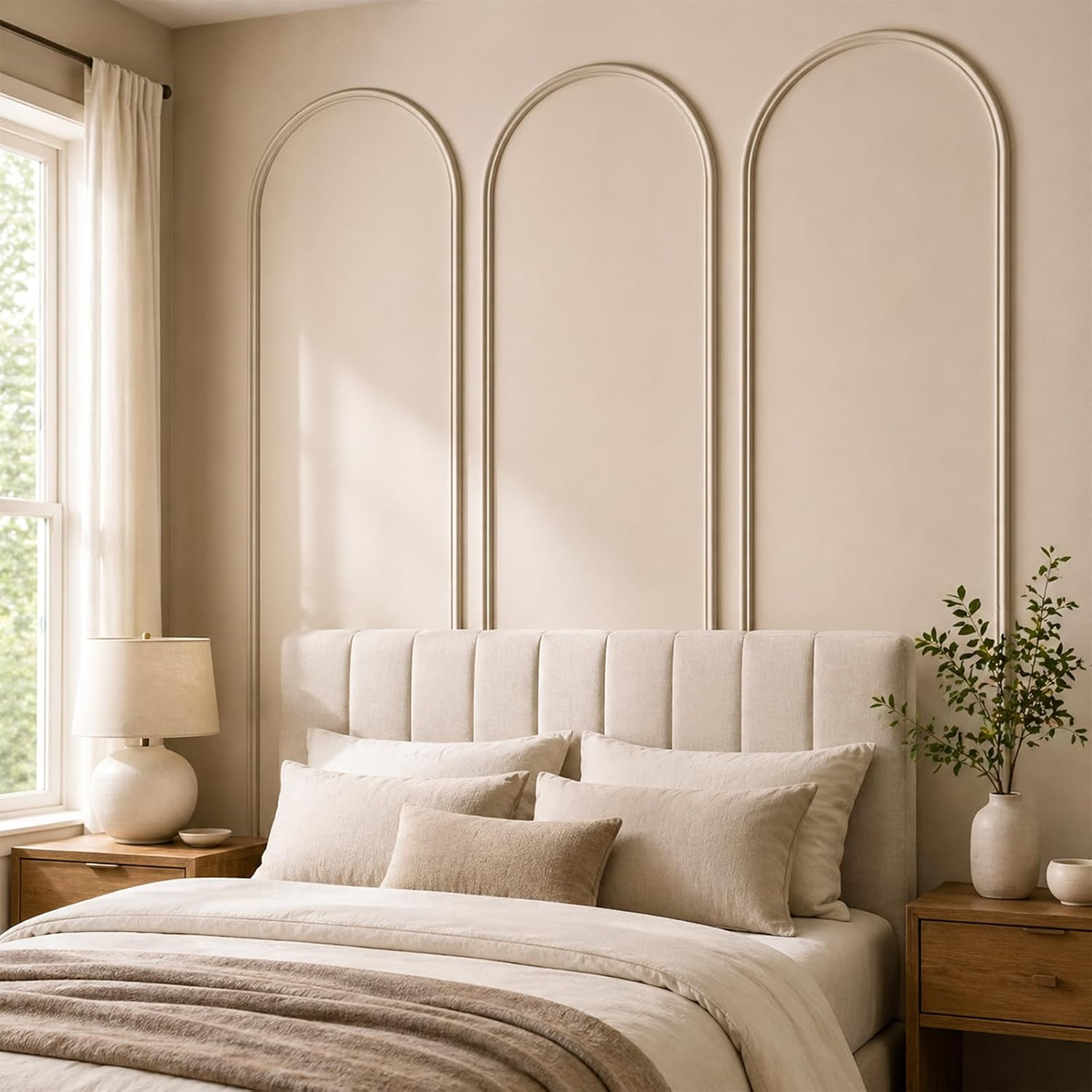 3 Set 32 X 78 Inch Arch Wall Molding Kit Peel Stick Arch Premade Accent Wainscot