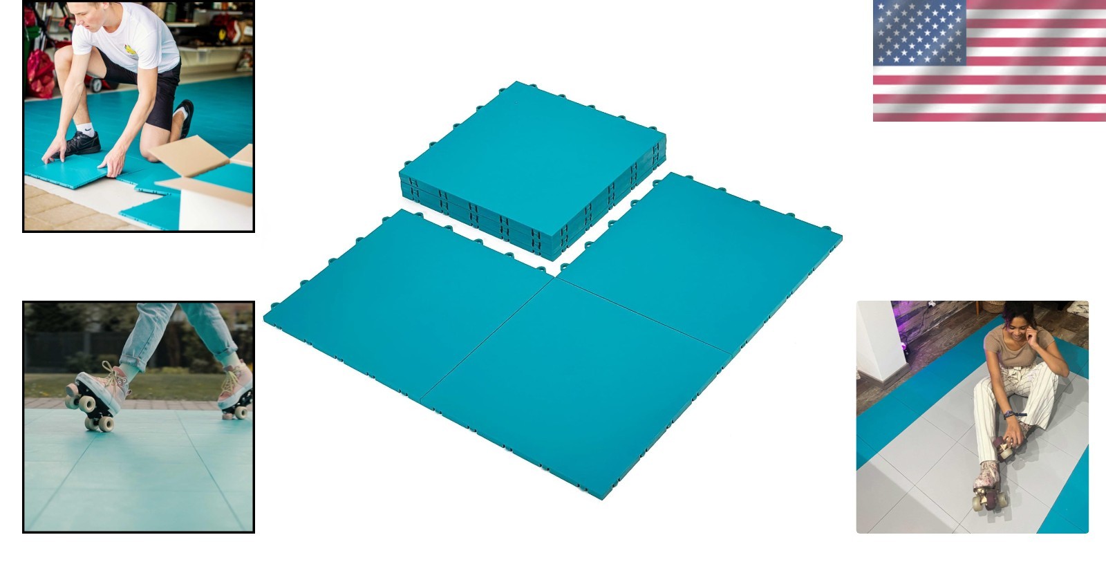 High Durability Colored Tiles – Roller Skate & Dance Floor//