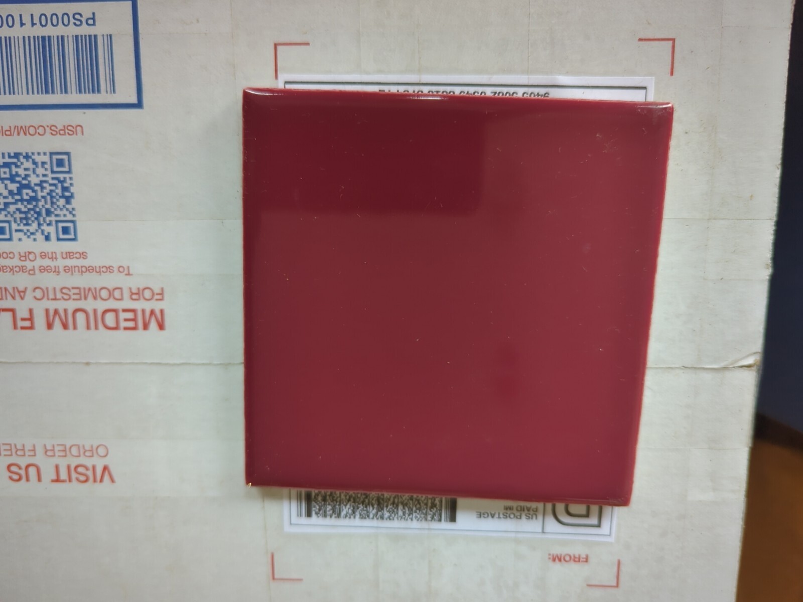 2 pcs of American Olean Ceramic Tile 4 1/4″ NEW Burgundy 110 Gloss USA Lansdale