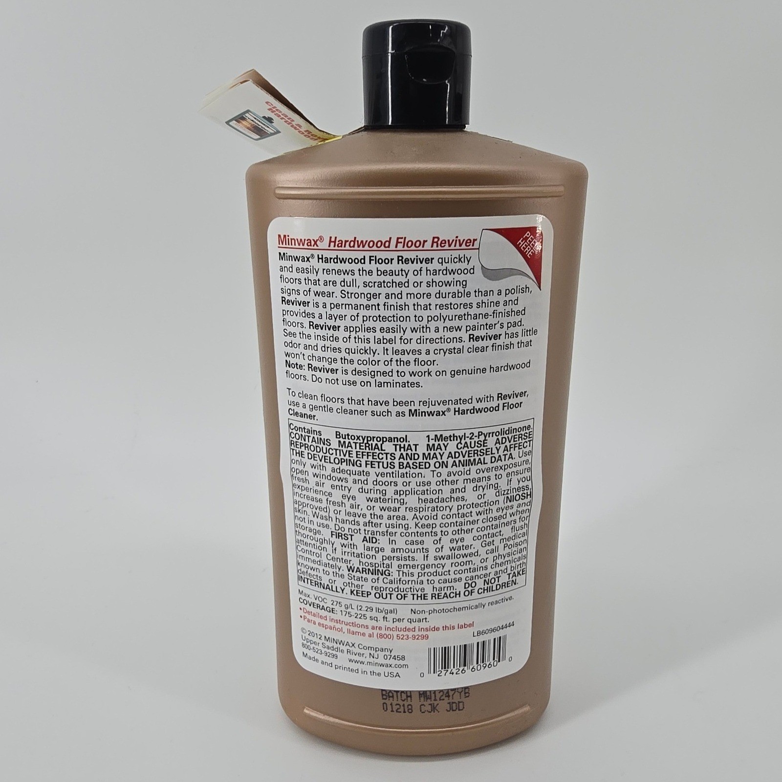 Minwax Hardwood Floor Reviver Unisex 32oz Clear Low Gloss Polyurethane Formula