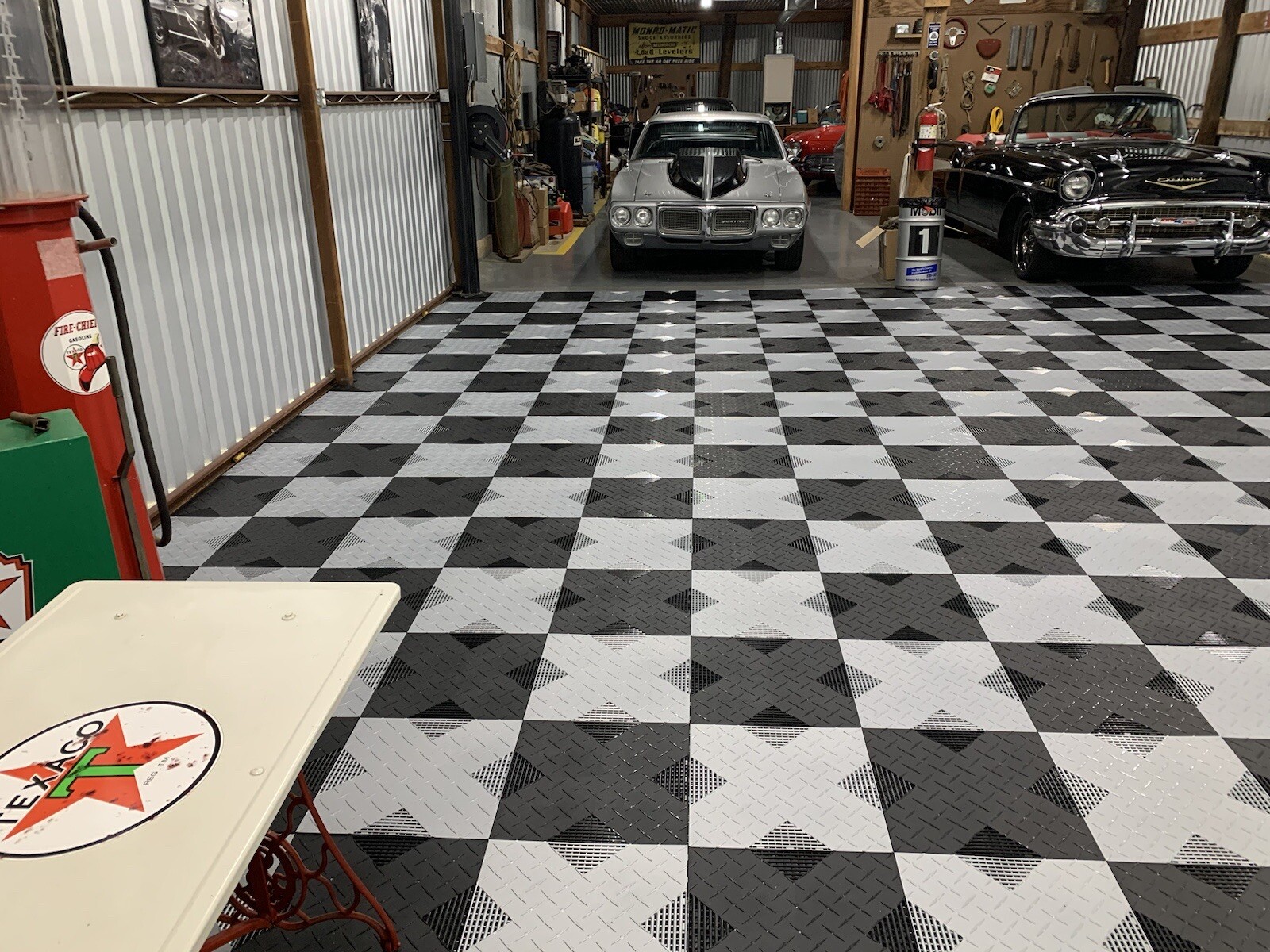 Black … HYBRID-X garage floor tiles. 50 square feet 17” X 17” MADE IN USA