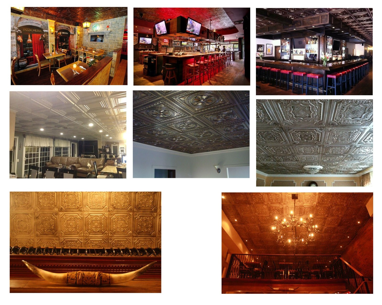 PVC Ceiling Tile 3D Embossed Wall Panel PL30 Traditional copper 10pc PAINTSDECOR